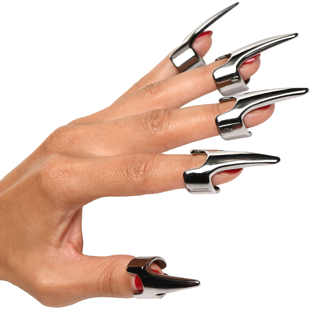 Master Series Clawed 5-Piece Sensational Fingertip Play Rings - Stainless Steel - Image 2