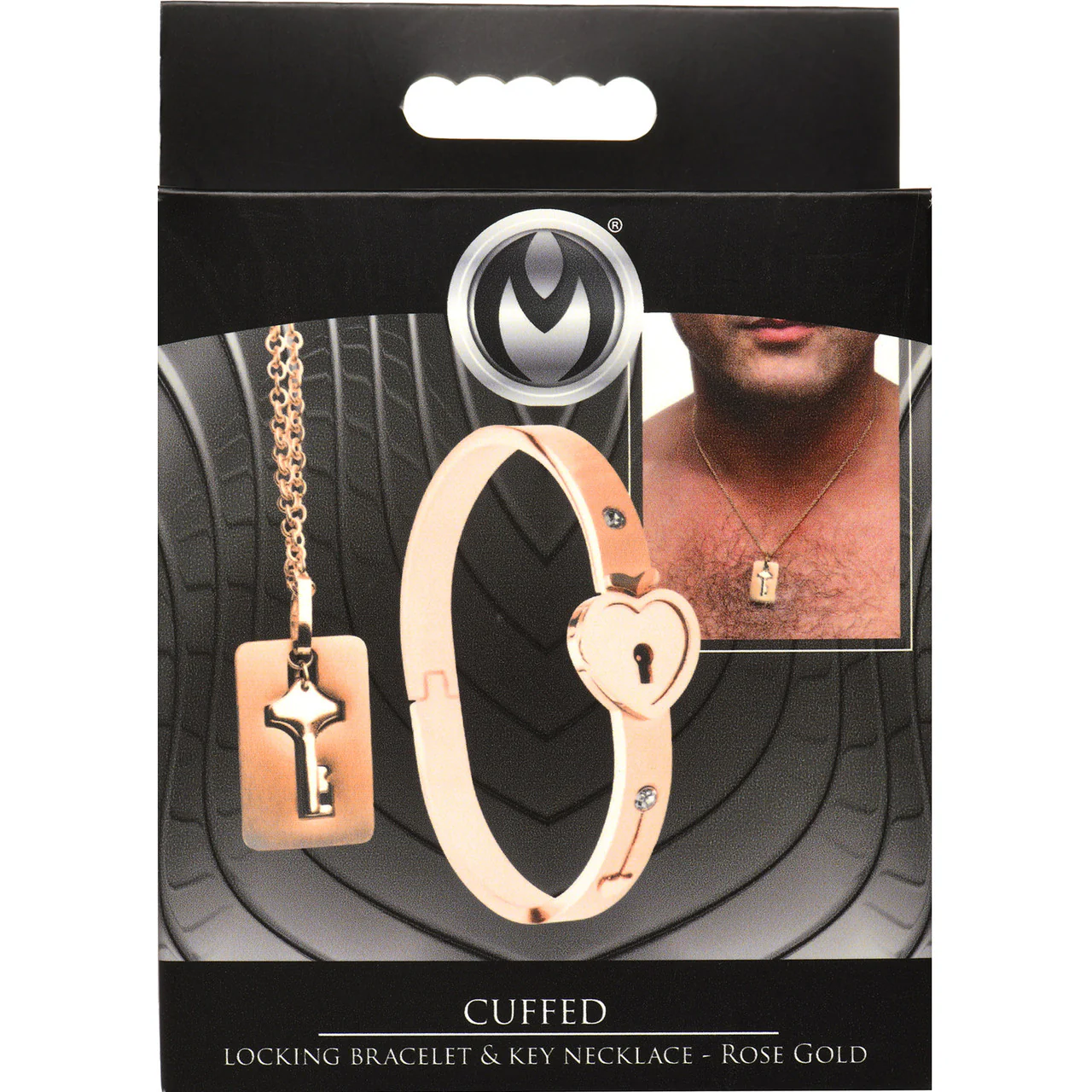 Master Series Cuffed Locking Bracelet & Key Necklace - Rose Gold - Image 10