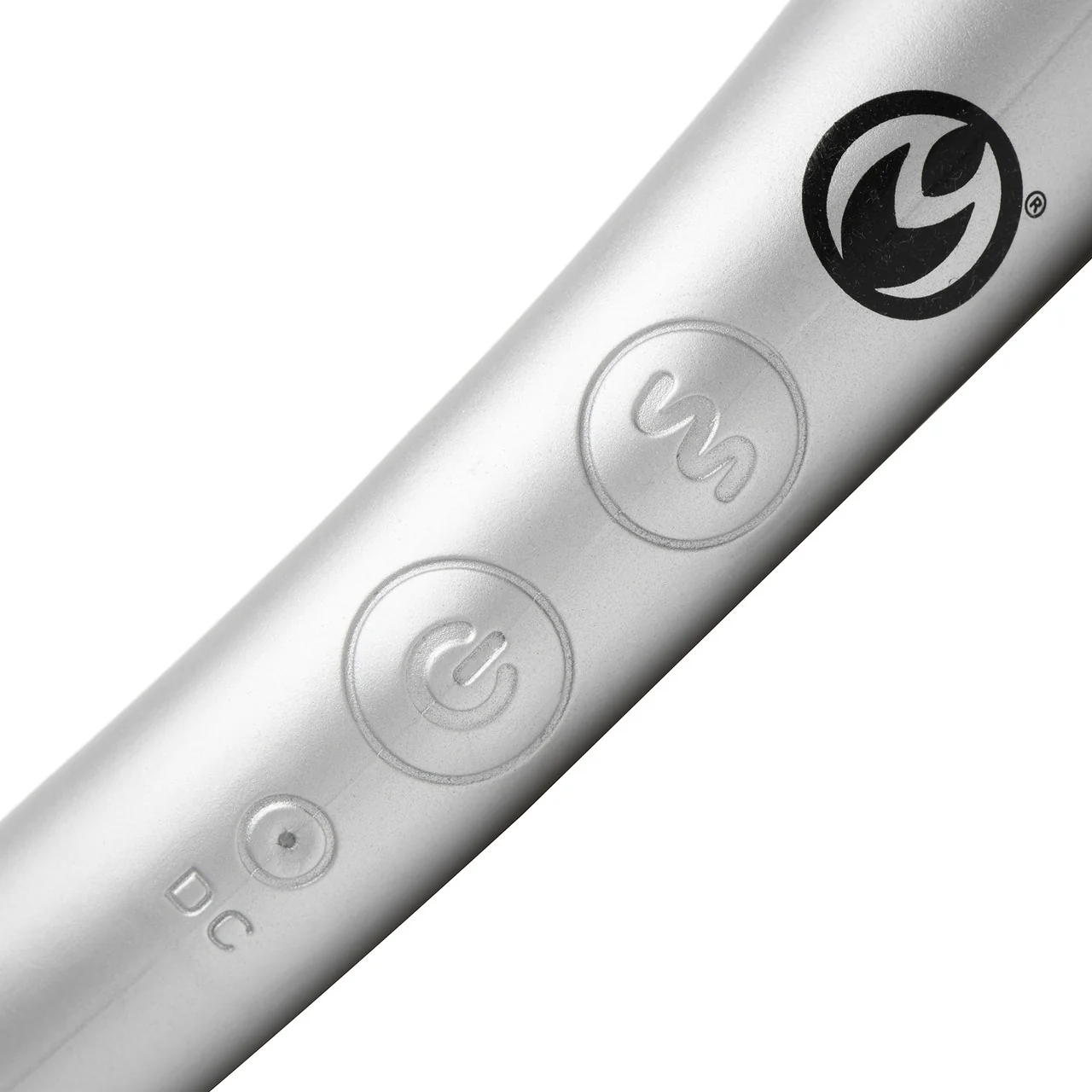 Master Series Vibra-Crescent Rechargeable Silicone Vibrating Dual Ended Dildo - Silver - Image 12