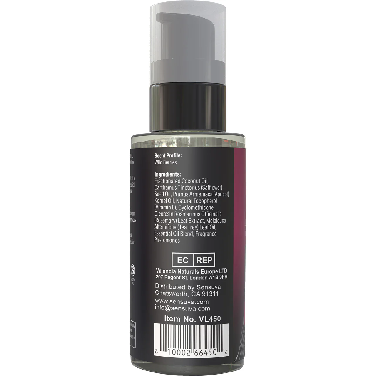 Me & You Luxury Massage Oil With Pheromones & Hyper-Glide By Sensuva 2 fl oz - Berry Flirty - Image 2