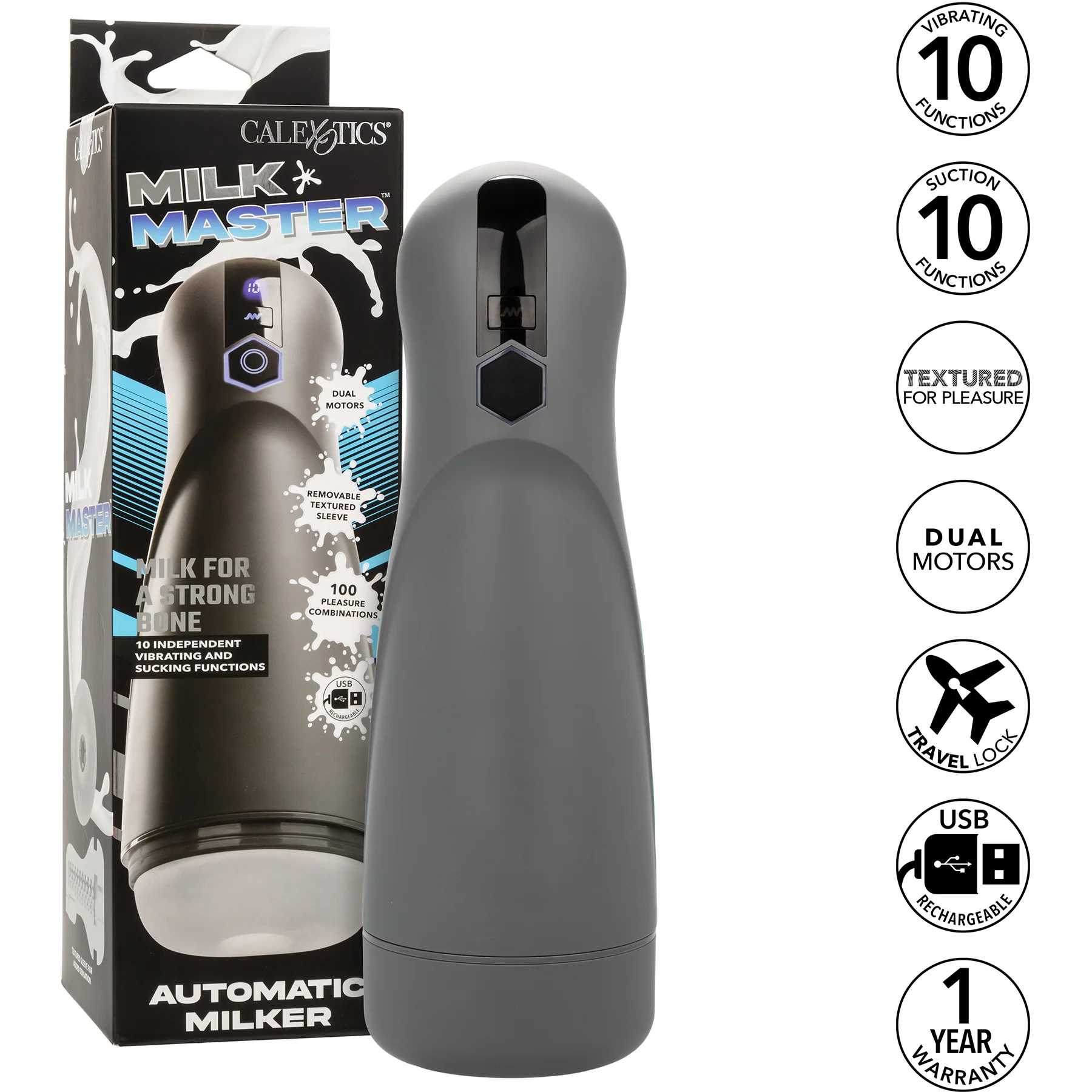 Milk Master™ Automatic Milker Vibrating Sucking Penis Masturbator - Image 7