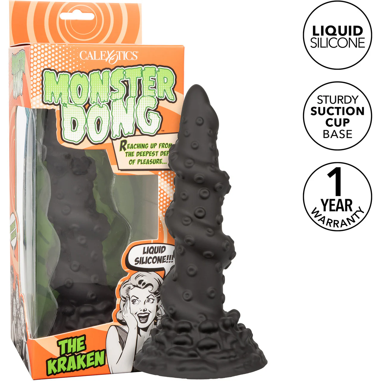 Monster Dong™ The Kraken 8" Silicone Suction Cup Fantasy Dildo By CalExotics - Image 7