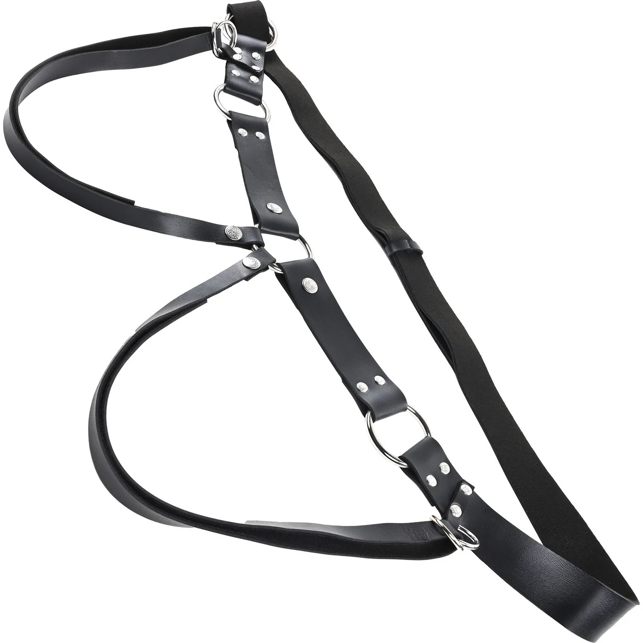 Montero Adjustable Faux Leather Strap-On Harness By Sportsheets - Image 10