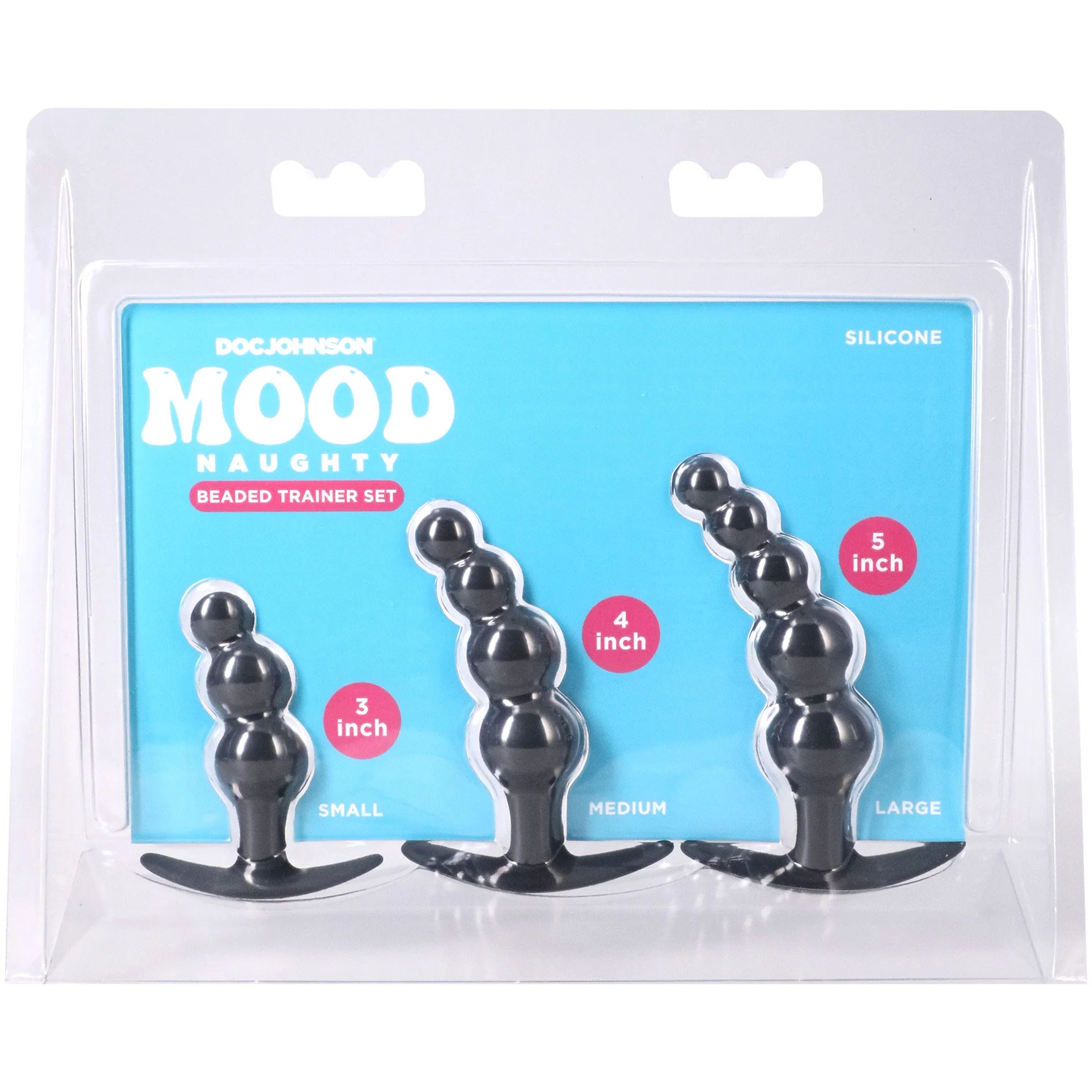 Mood Naughty Beaded Silicone Butt Plug 3 Piece Trainer Set - Image 2