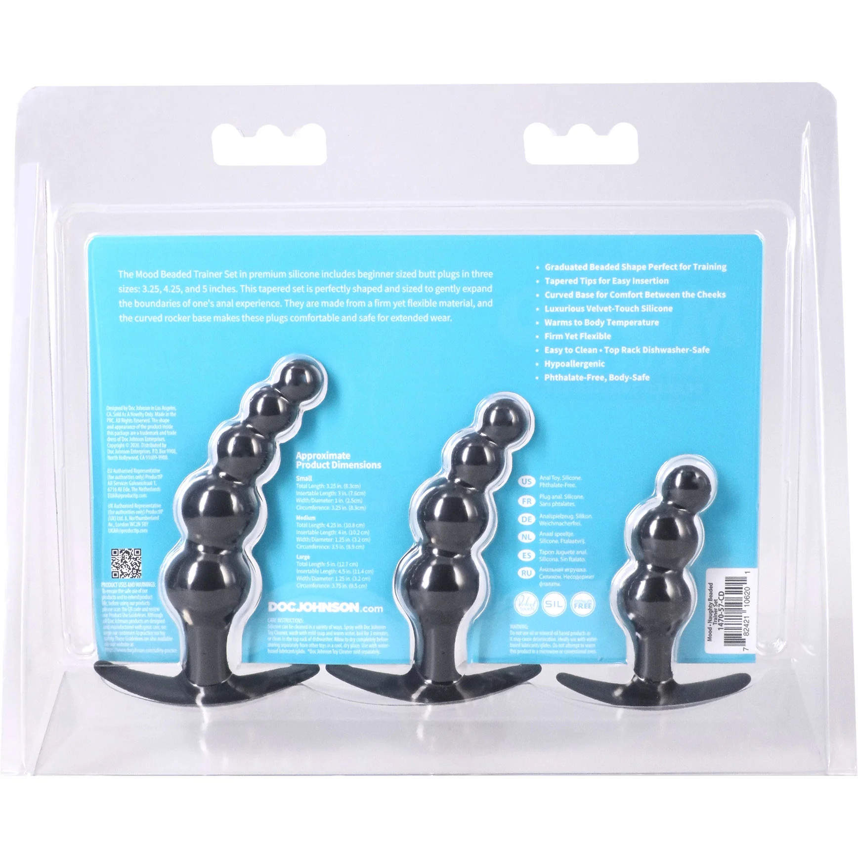 Mood Naughty Beaded Silicone Butt Plug 3 Piece Trainer Set - Image 7