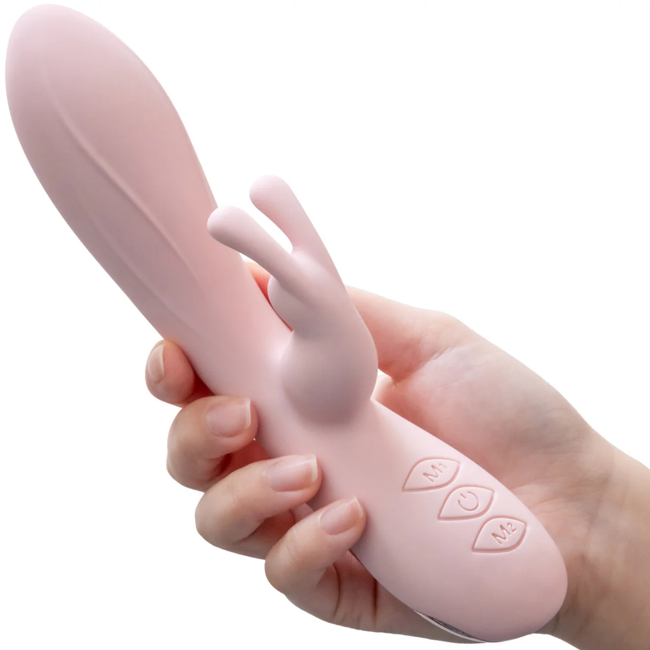 Morgan Rechargeable Silicone Rabbit Dual Stimulation Vibrator By Blush - Pink - Image 2