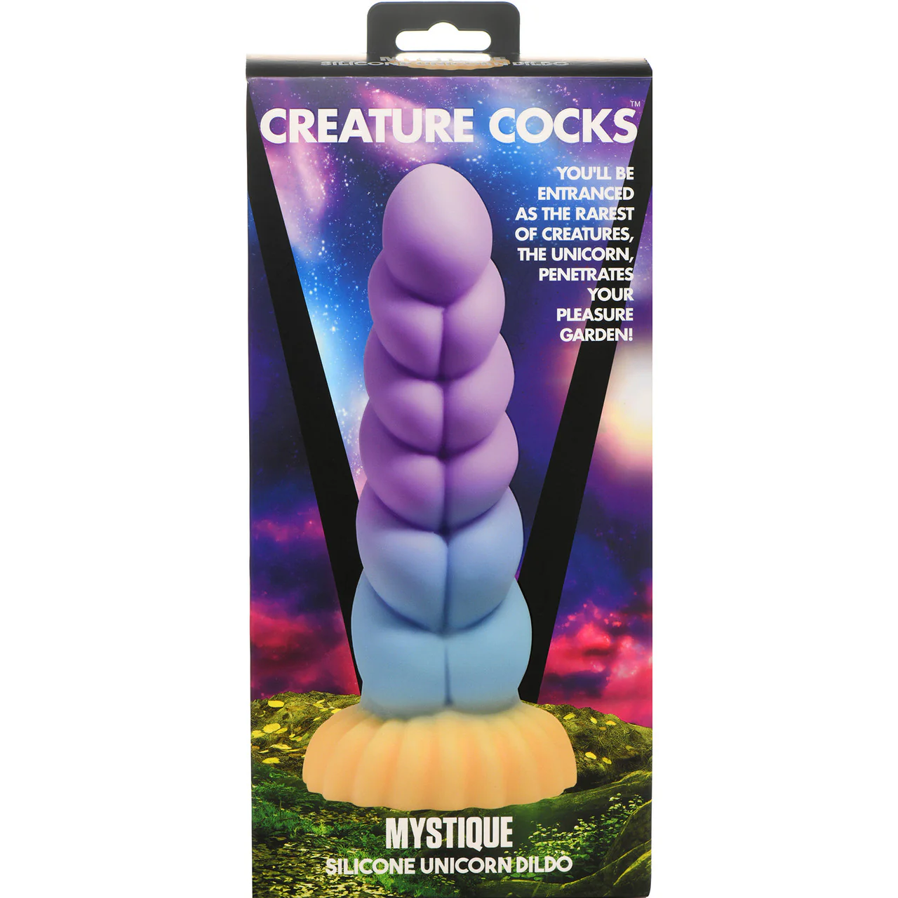 Mystique Unicorn Curvy Bumpy 8.3" Silicone Suction Cup Dildo By Creature Cocks - Image 13