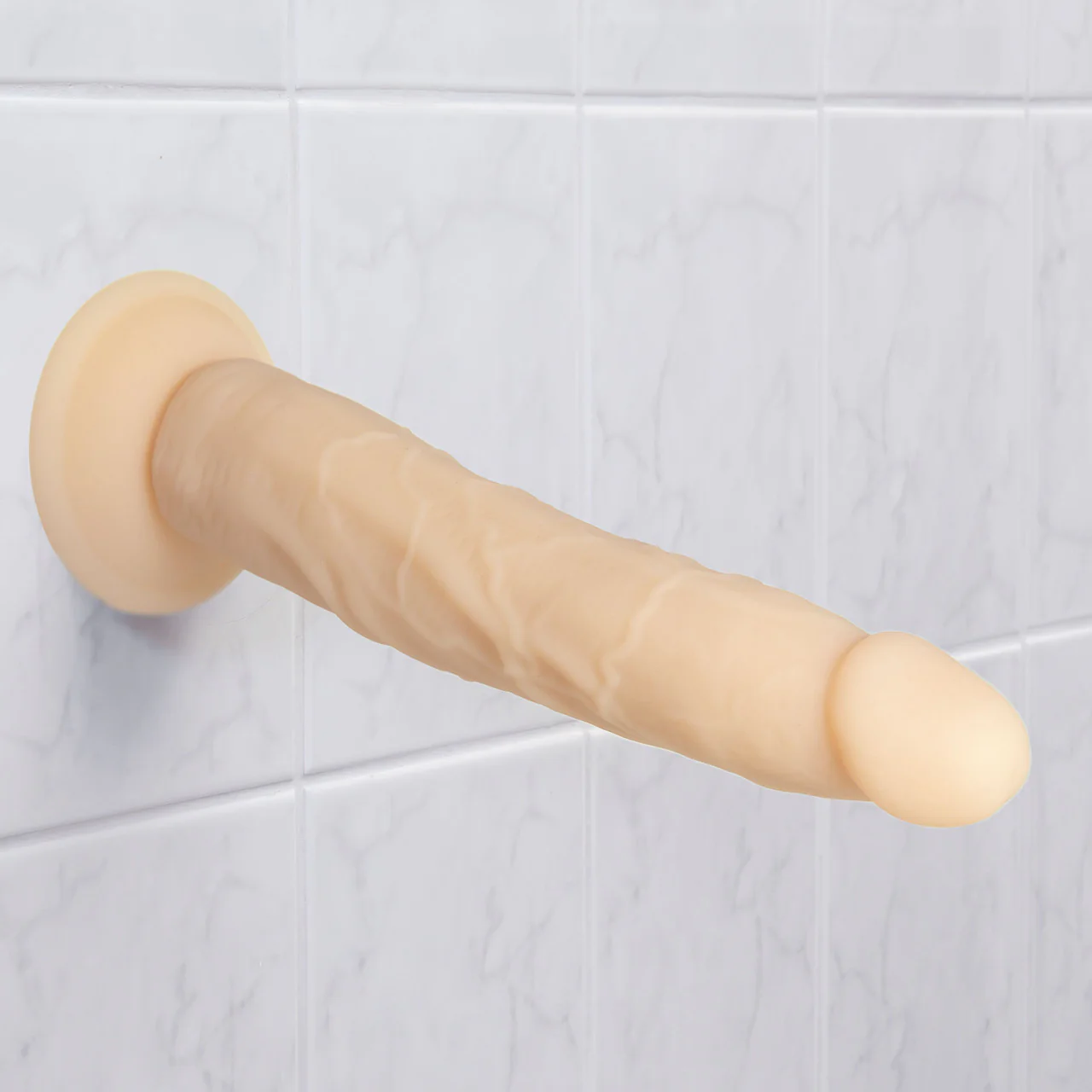 Naked Addiction Dual Density 9" Bendable Silicone Suction Cup Dildo - Vanilla - Image 5