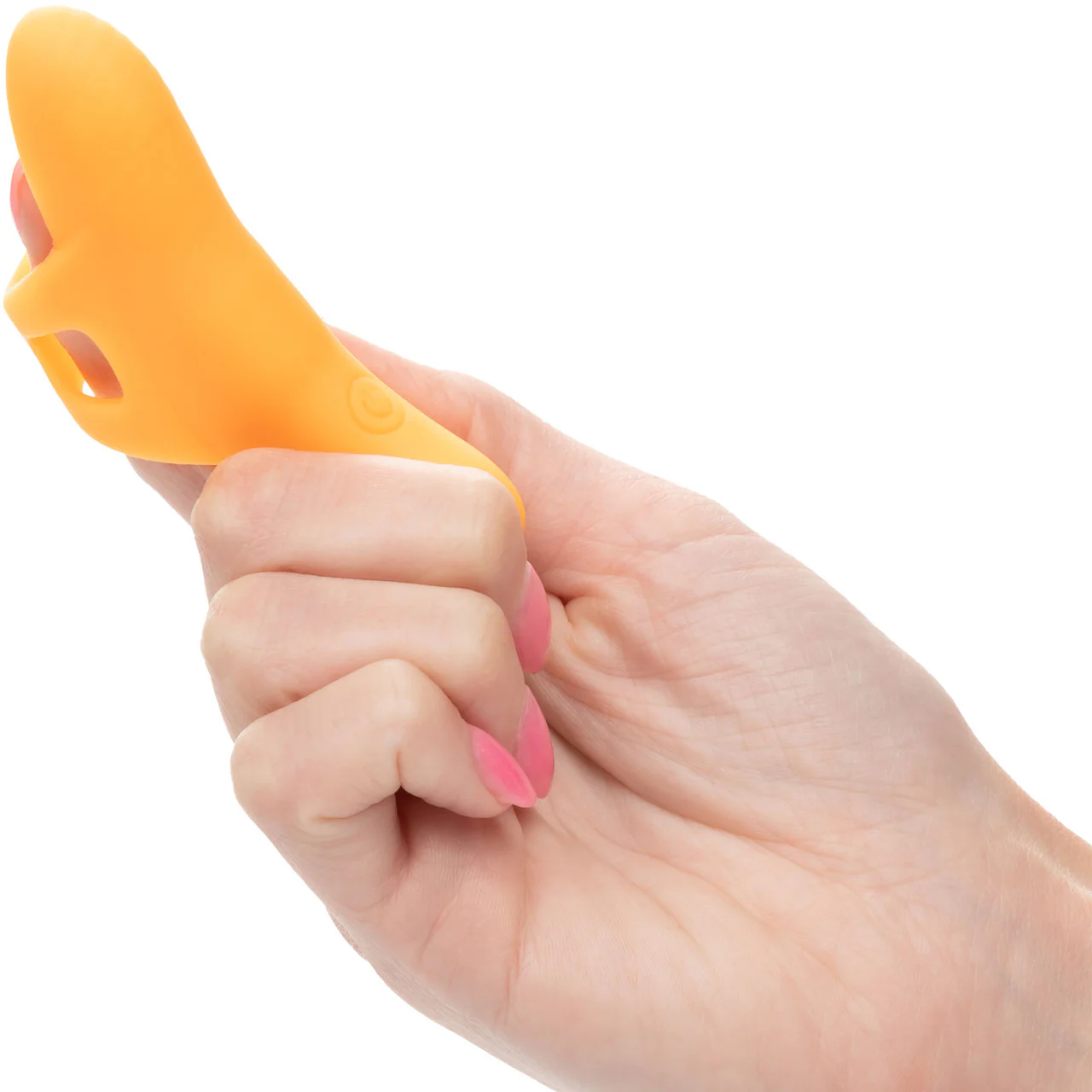 Neon Vibes - The Pleasure Vibe Rechargeable Silicone Finger Vibrator By CalExotics - Orange - Image 2
