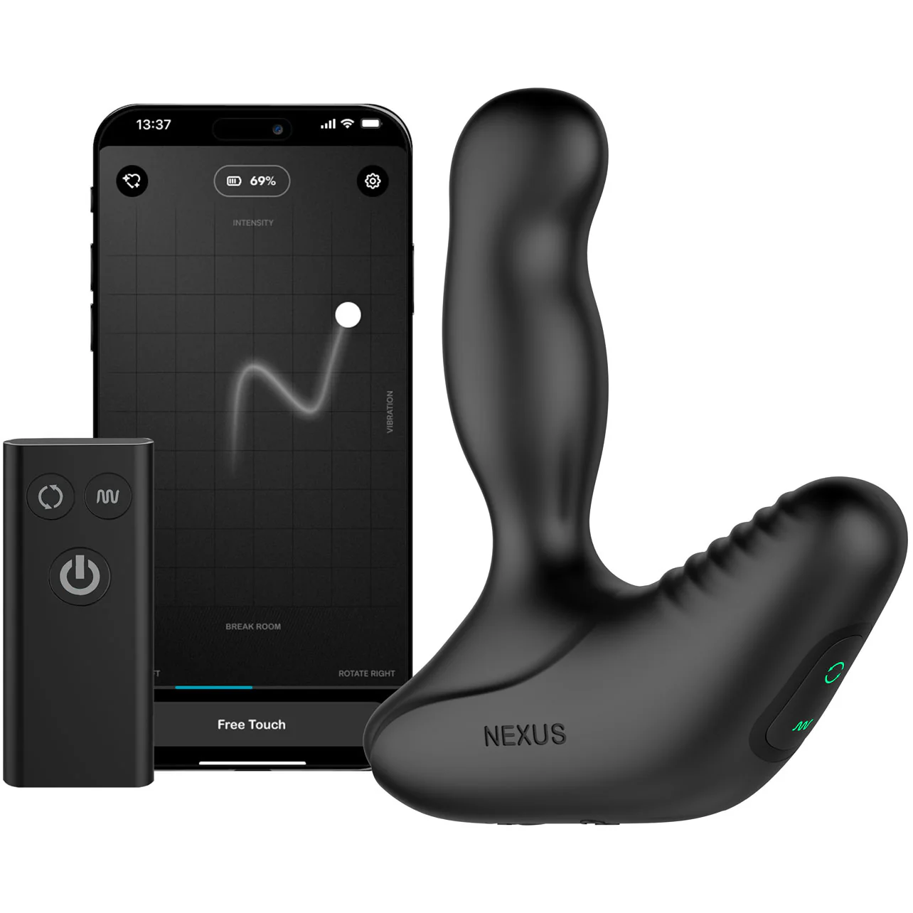 Nexus Revo Stealth 2.0 Rotating Vibrating Silicone Prostate Massager With Remote - Image 4