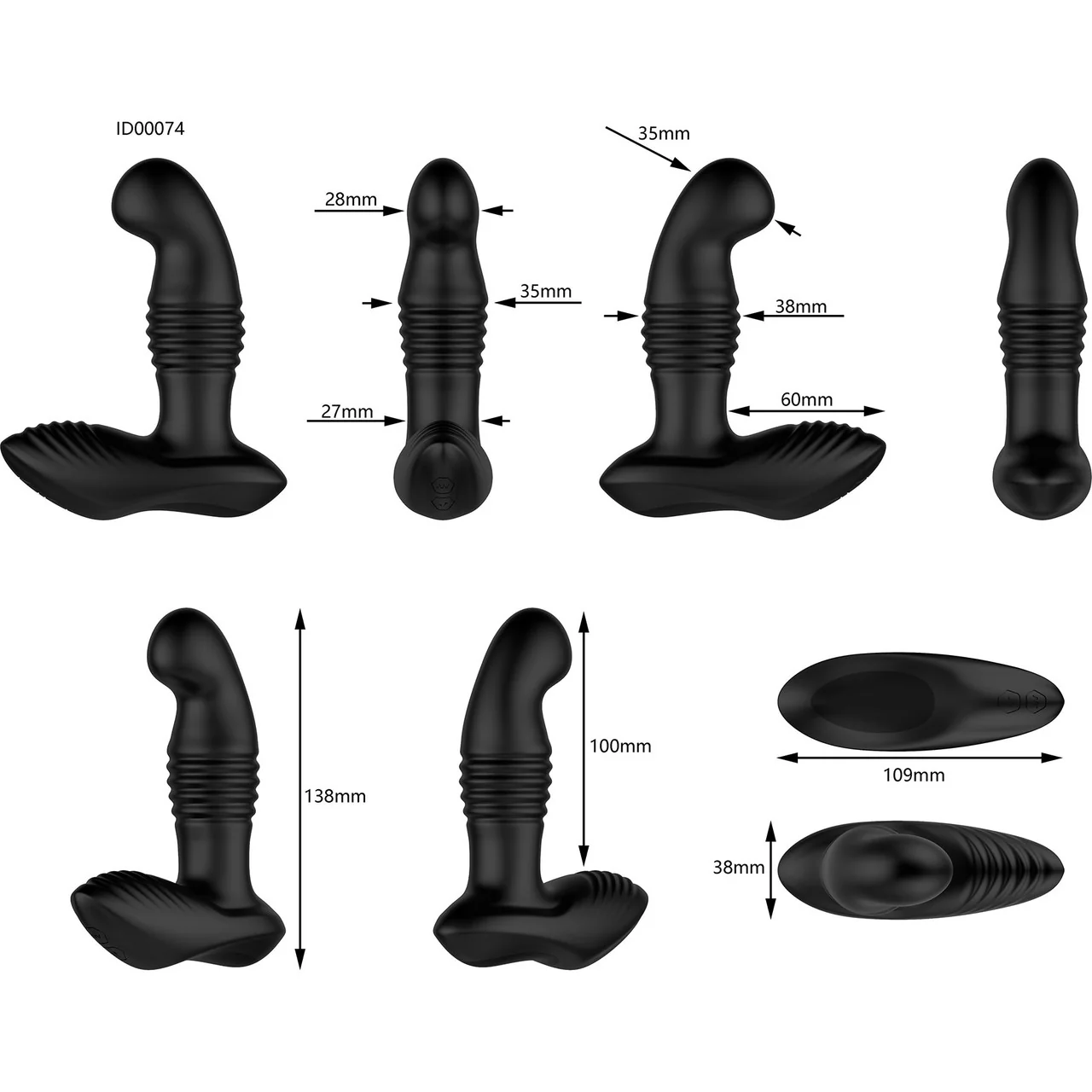 Nexus Thrust Prostate Edition Silicone Thrusting Vibrating Prostate Massager With Remote - Image 4