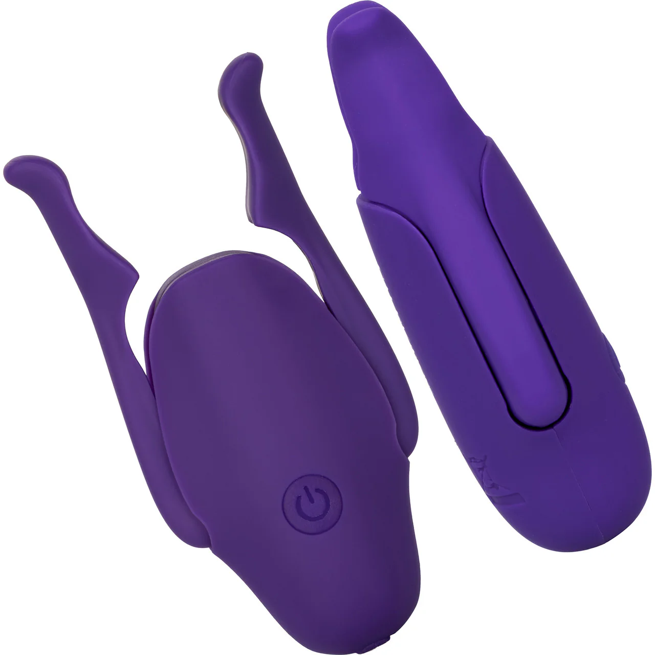 Nipple Play Nipplettes Rechargeable Vibrating Nipple Clamps By CalExotics - Purple - Image 2