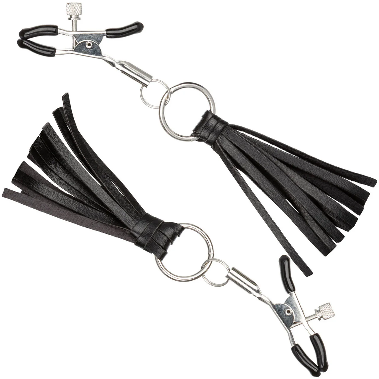 Nipple Play Playful Tassels Nipple Clamps By CalExotics - Black - Image 3