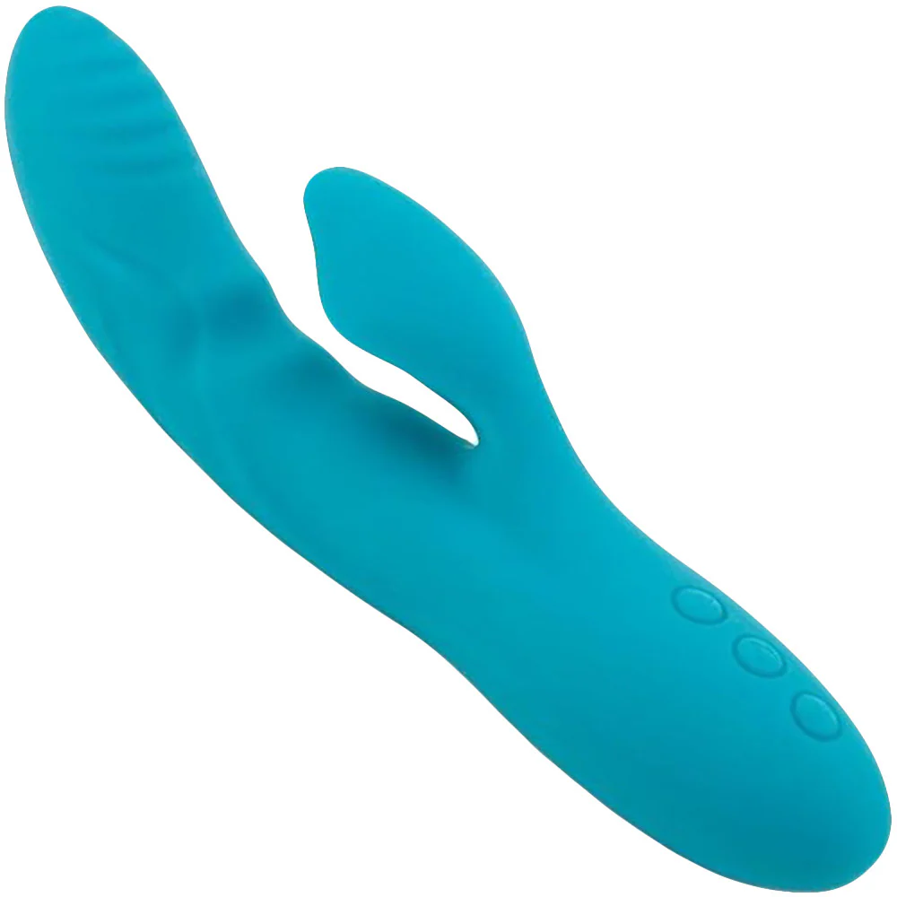 Nubii Kiah 17+3 Function Rabbit Rechargeable Silicone Dual Stim Vibrator By Nu Sensuelle - Blue - Image 2