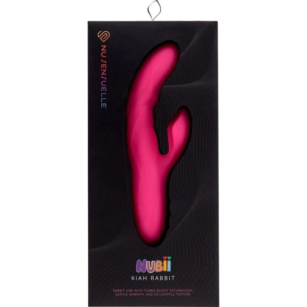 Nubii Kiah 17+3 Function Rabbit Rechargeable Silicone Dual Stim Vibrator By Nu Sensuelle - Pink - Image 2