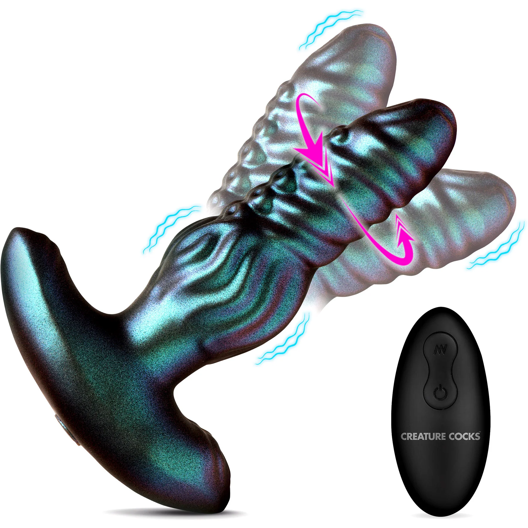 Octo-Squirm Vibrating & Squirming Silicone Anal Plug By Creature Cocks - Image 5
