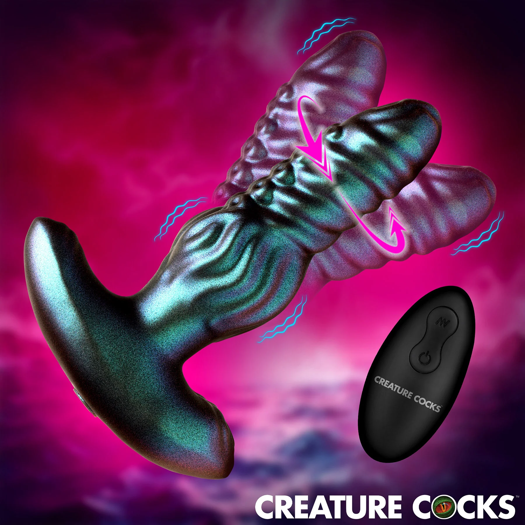 Octo-Squirm Vibrating & Squirming Silicone Anal Plug By Creature Cocks - Image 8