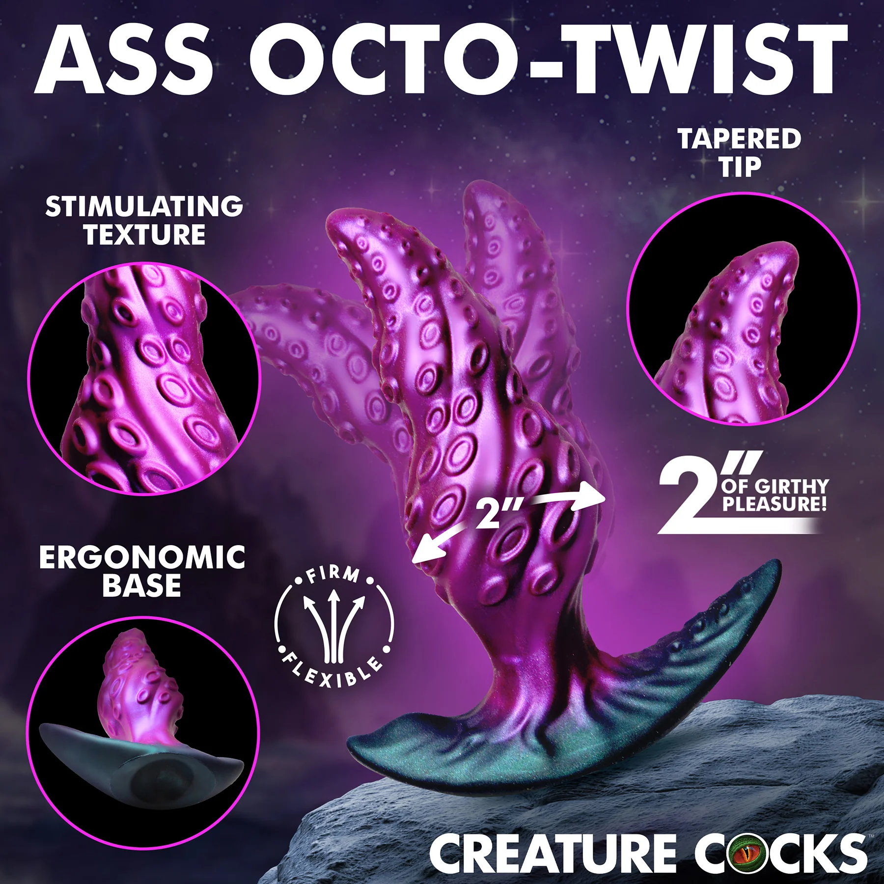 Octo-Twist Silicone Anal Plug By Creature Cocks - Image 2