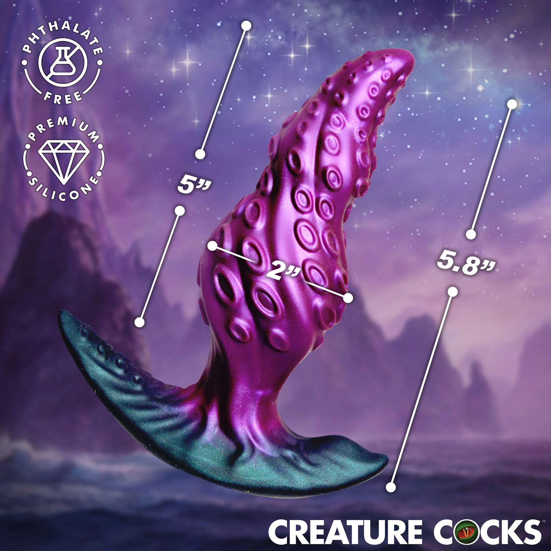 Octo-Twist Silicone Anal Plug By Creature Cocks - Image 7