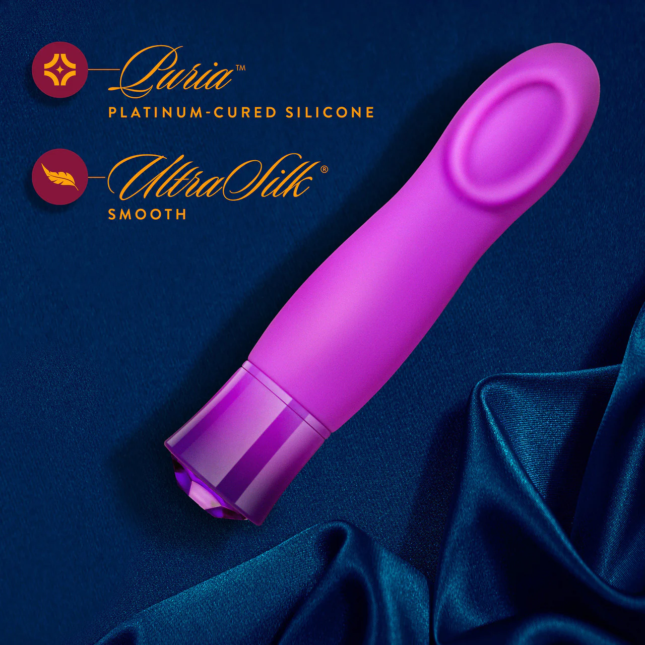 Oh My Gem Charm Rechargeable Waterproof Silicone Warming Vibrator By Blush - Amethyst - Image 10