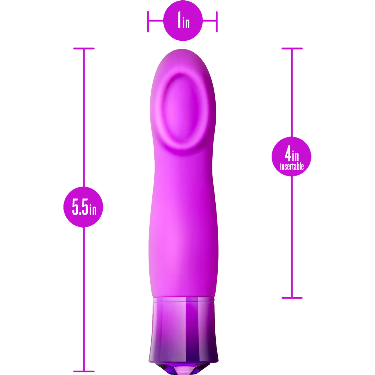 Oh My Gem Charm Rechargeable Waterproof Silicone Warming Vibrator By Blush - Amethyst - Image 6
