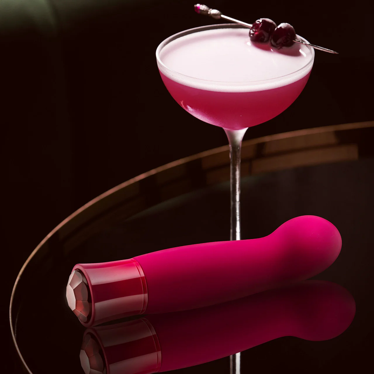 Oh My Gem Classy Rechargeable Silicone Warming G-Spot Vibrator By Blush - Garnet Red - Image 11