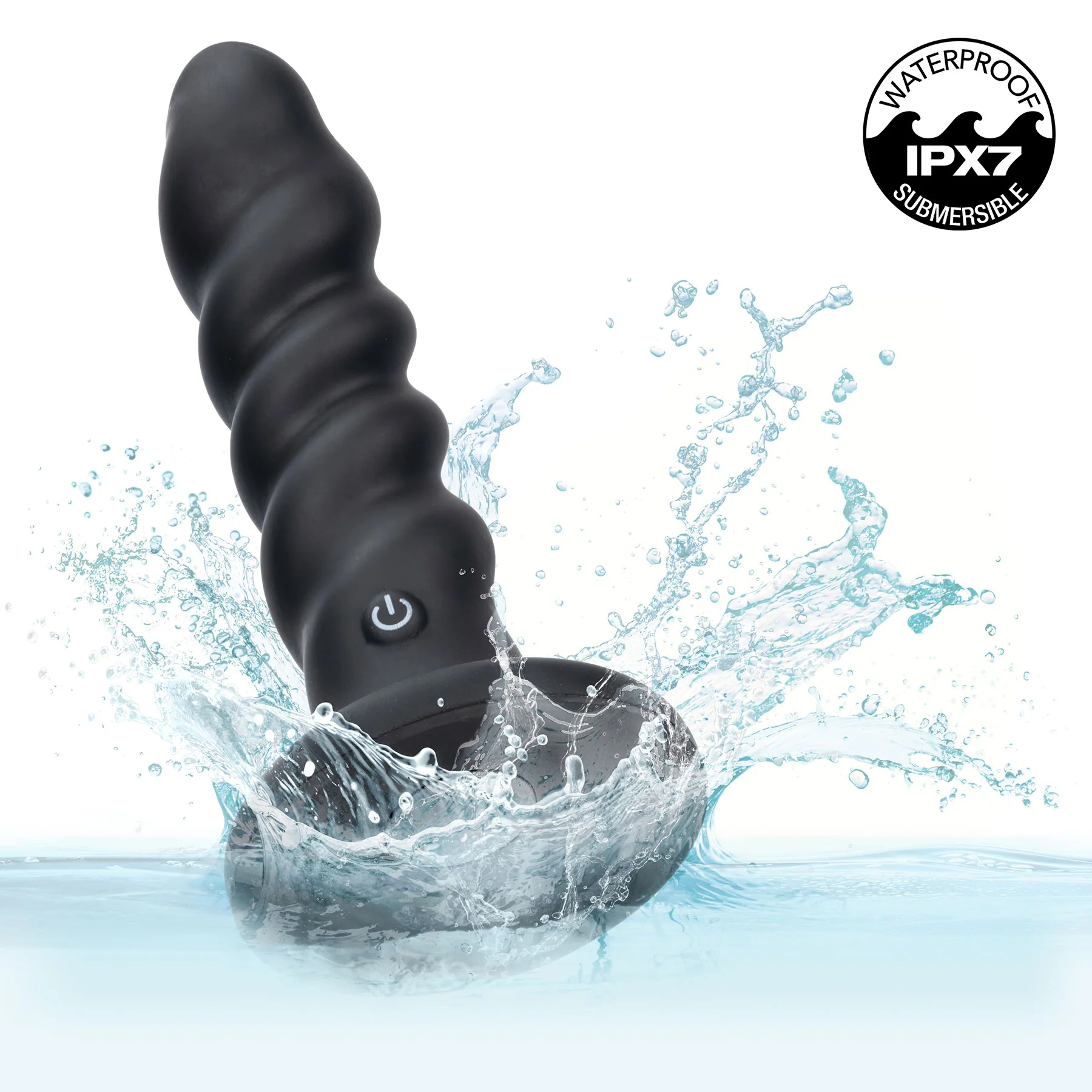 Onyxxx™ Rechargeable Rippled Vibrating Silicone Probe By CalExotics - Image 3