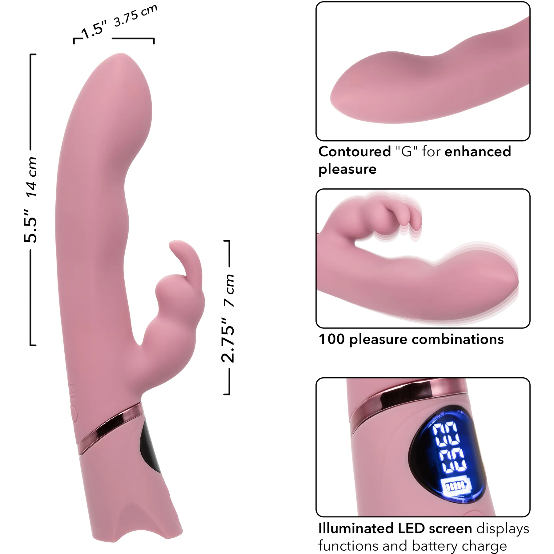 Orgasmatron Digital G-Bunny Rechargeable Waterproof Silicone Dual Stimulation Massager - Image 9