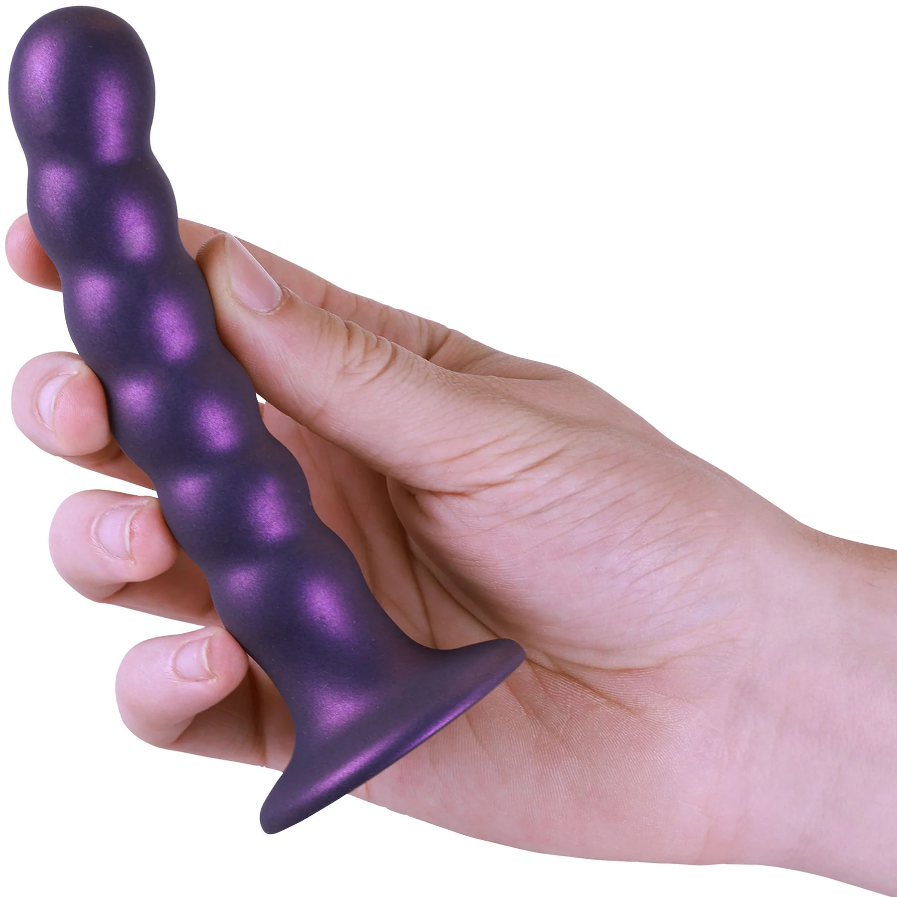 Ouch! 5" Beaded Silicone Suction Cup G-Spot Dildo - Image 4