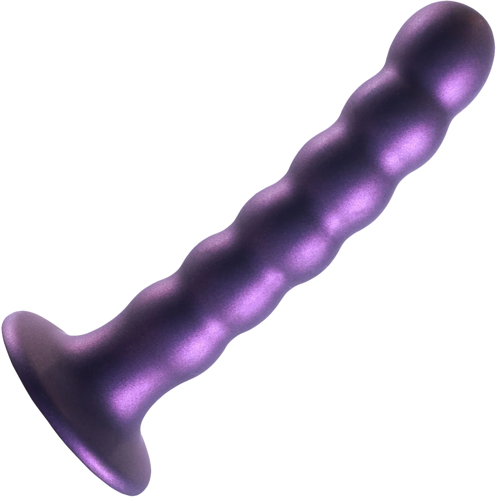 Ouch! 5" Beaded Silicone Suction Cup G-Spot Dildo - Image 5