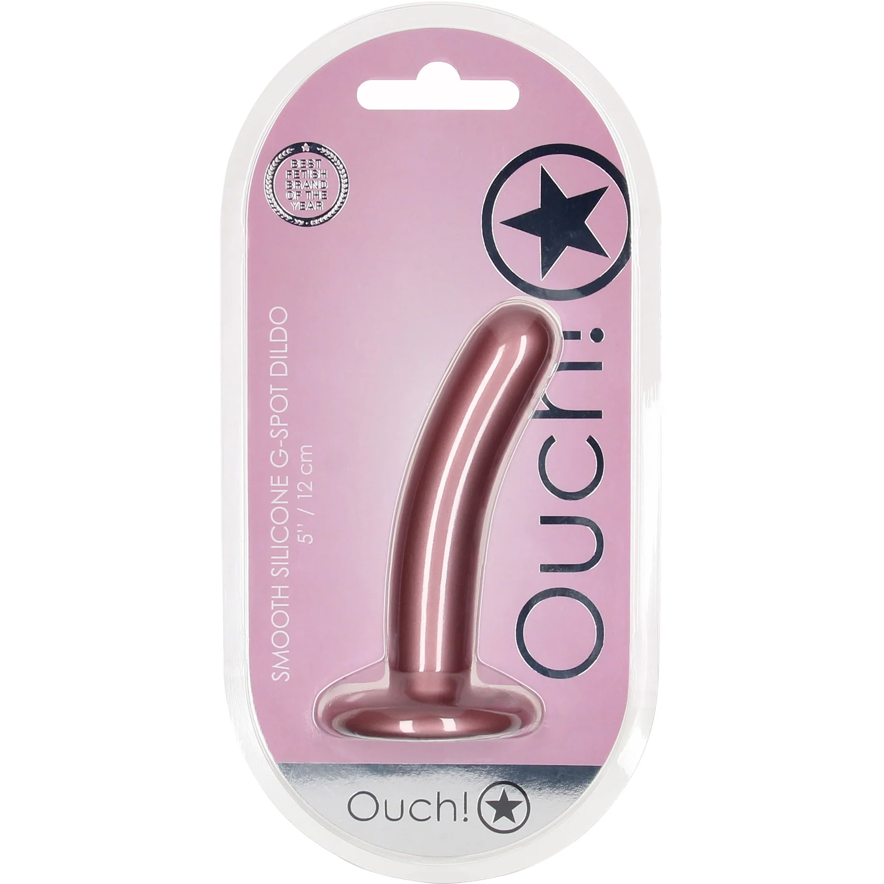 Ouch! 5" Smooth Silicone Suction Cup G-Spot Dildo - Image 16