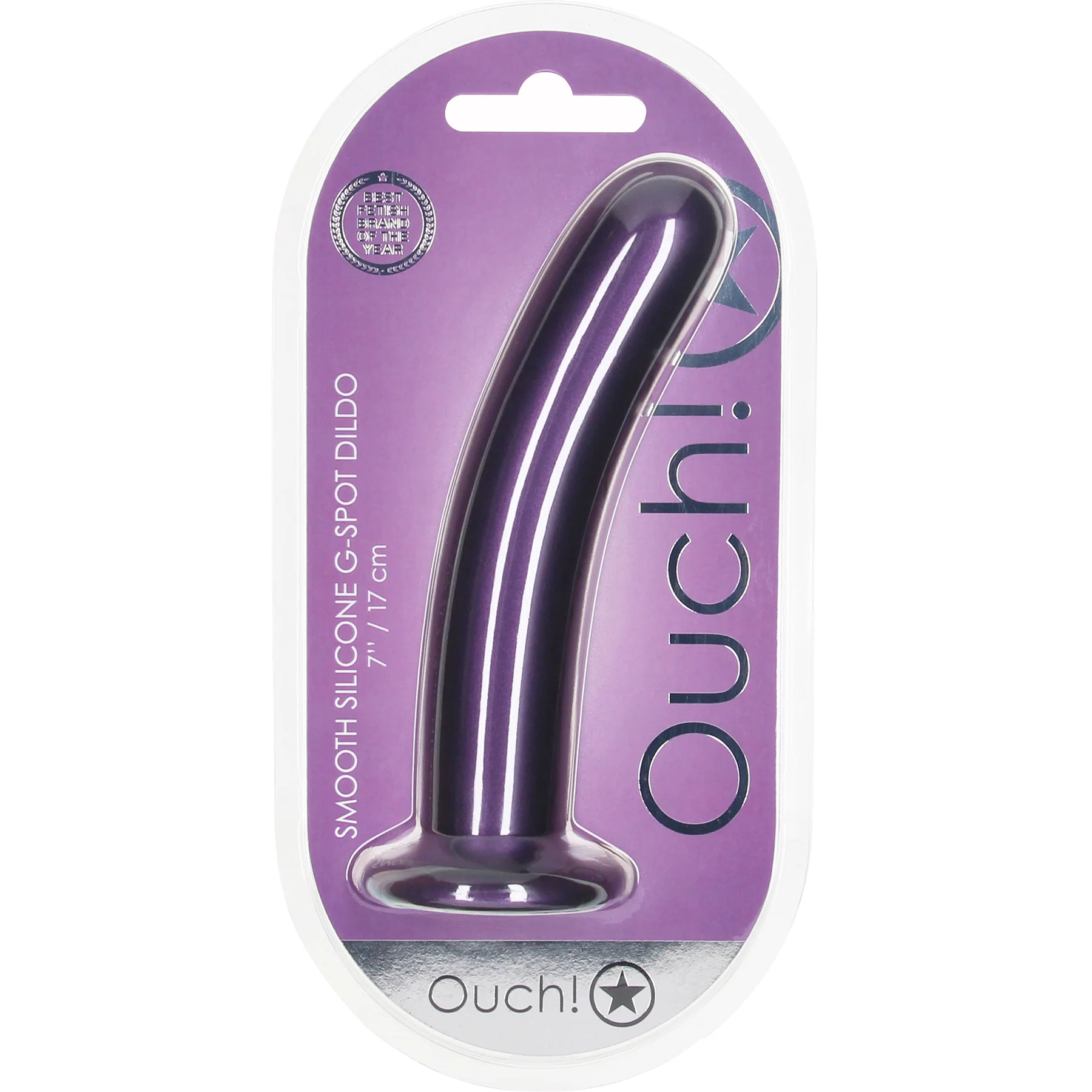 Ouch! 7" Smooth Silicone Suction Cup G-Spot Dildo - Image 10