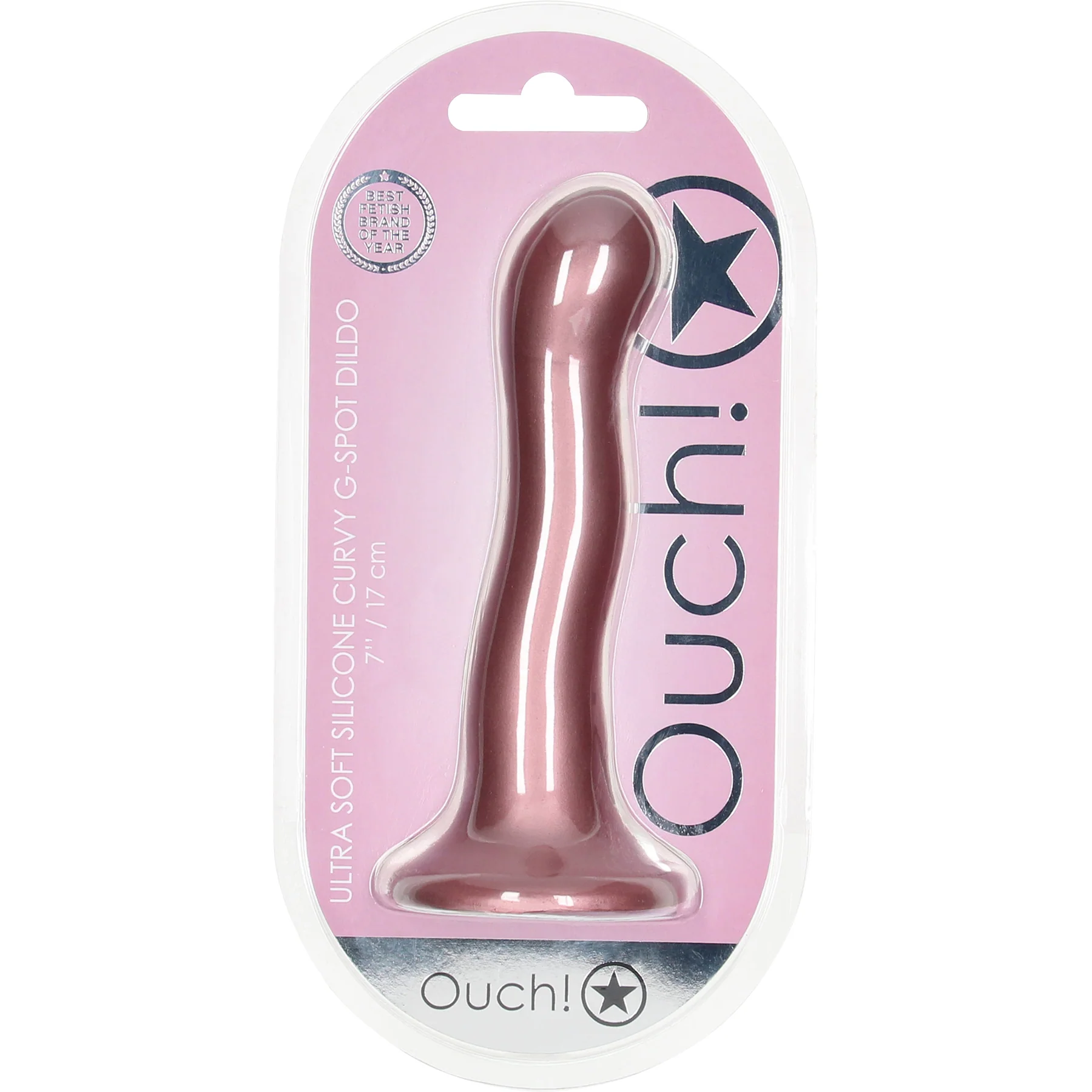 Ouch! 7" Ultra Soft Silicone Curvy Suction Cup G-Spot Dildo - Image 16