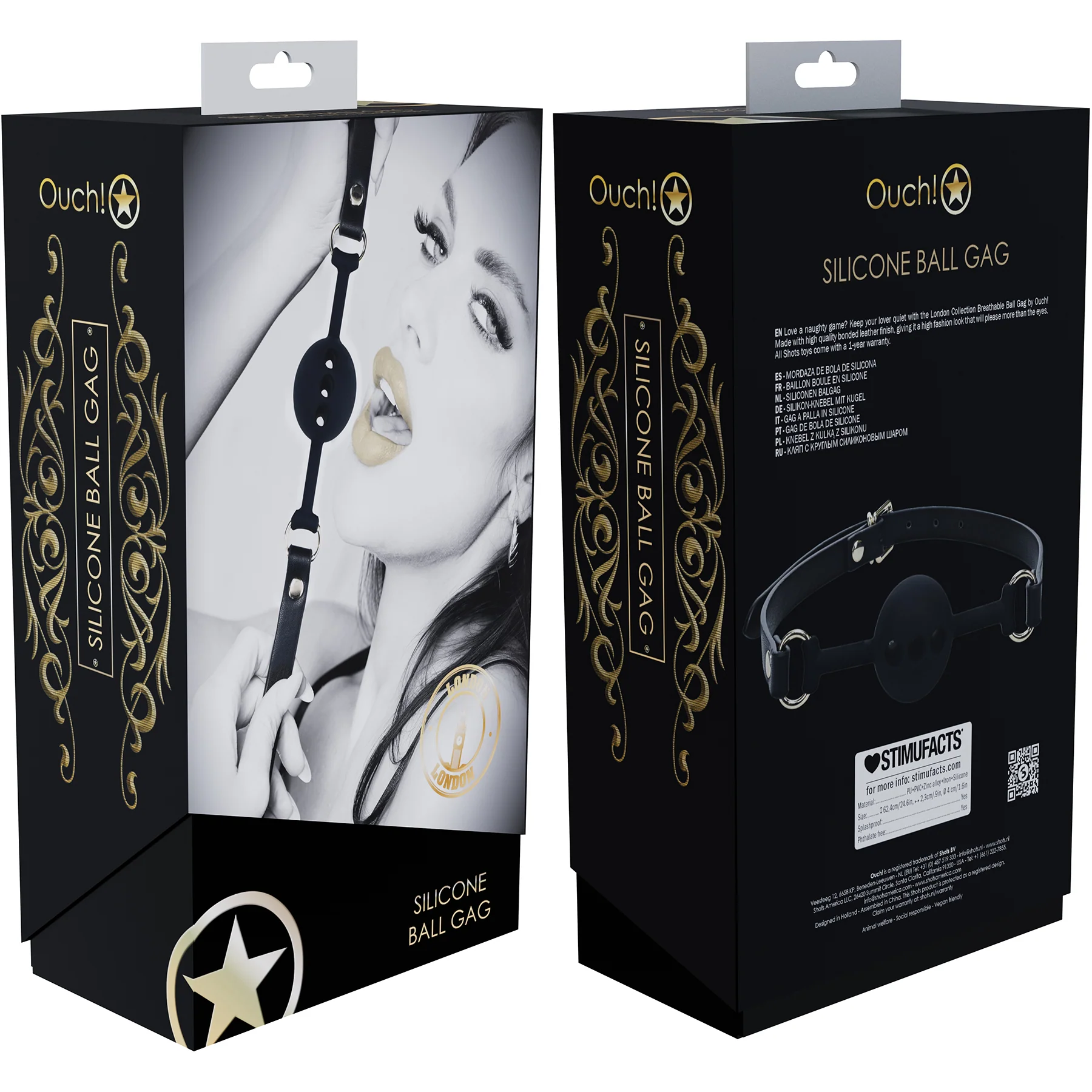Ouch! London Collection Silicone Ball Gag - Image 4