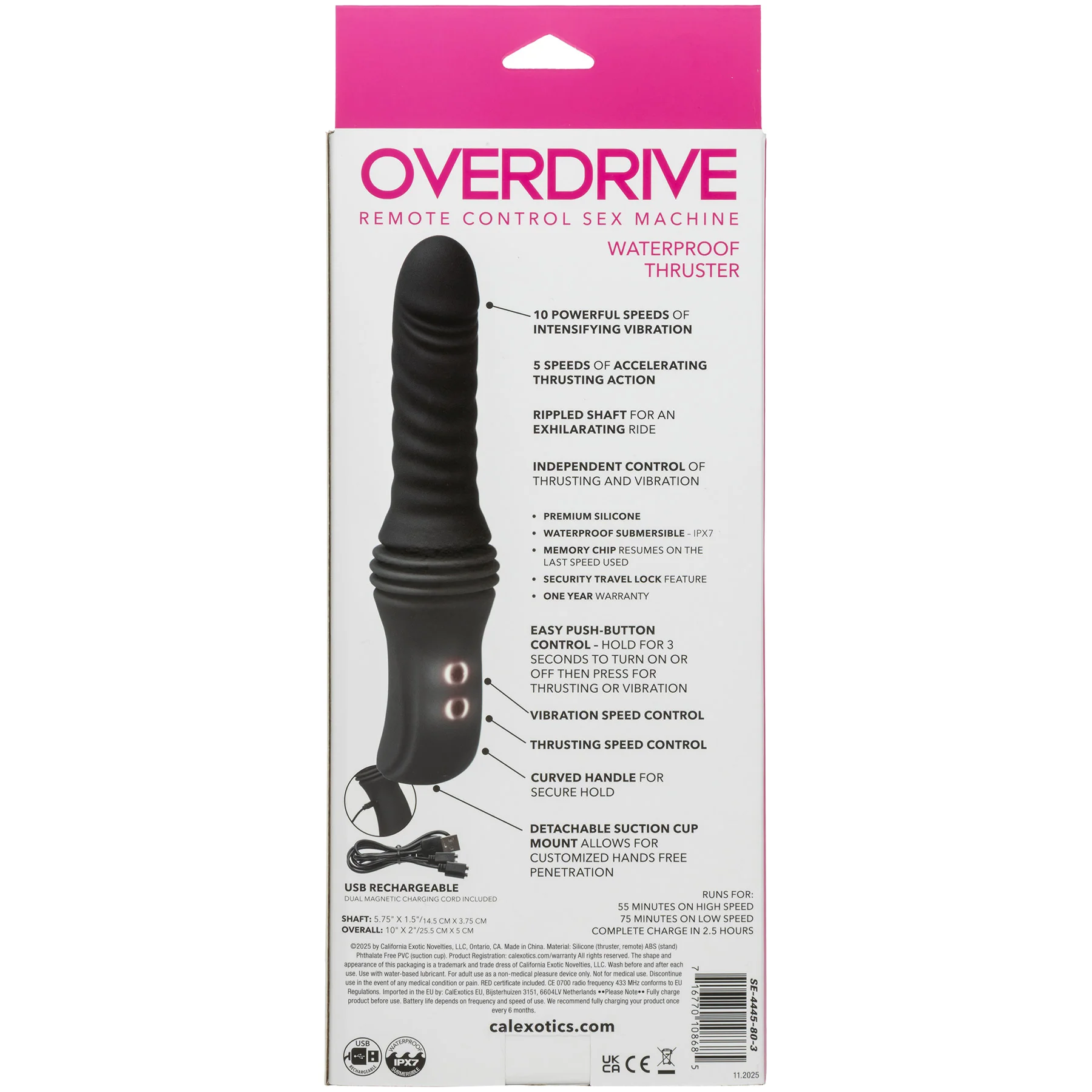 Overdrive Remote Control Sex Machine Handheld Silicone Waterproof Thruster - Image 10