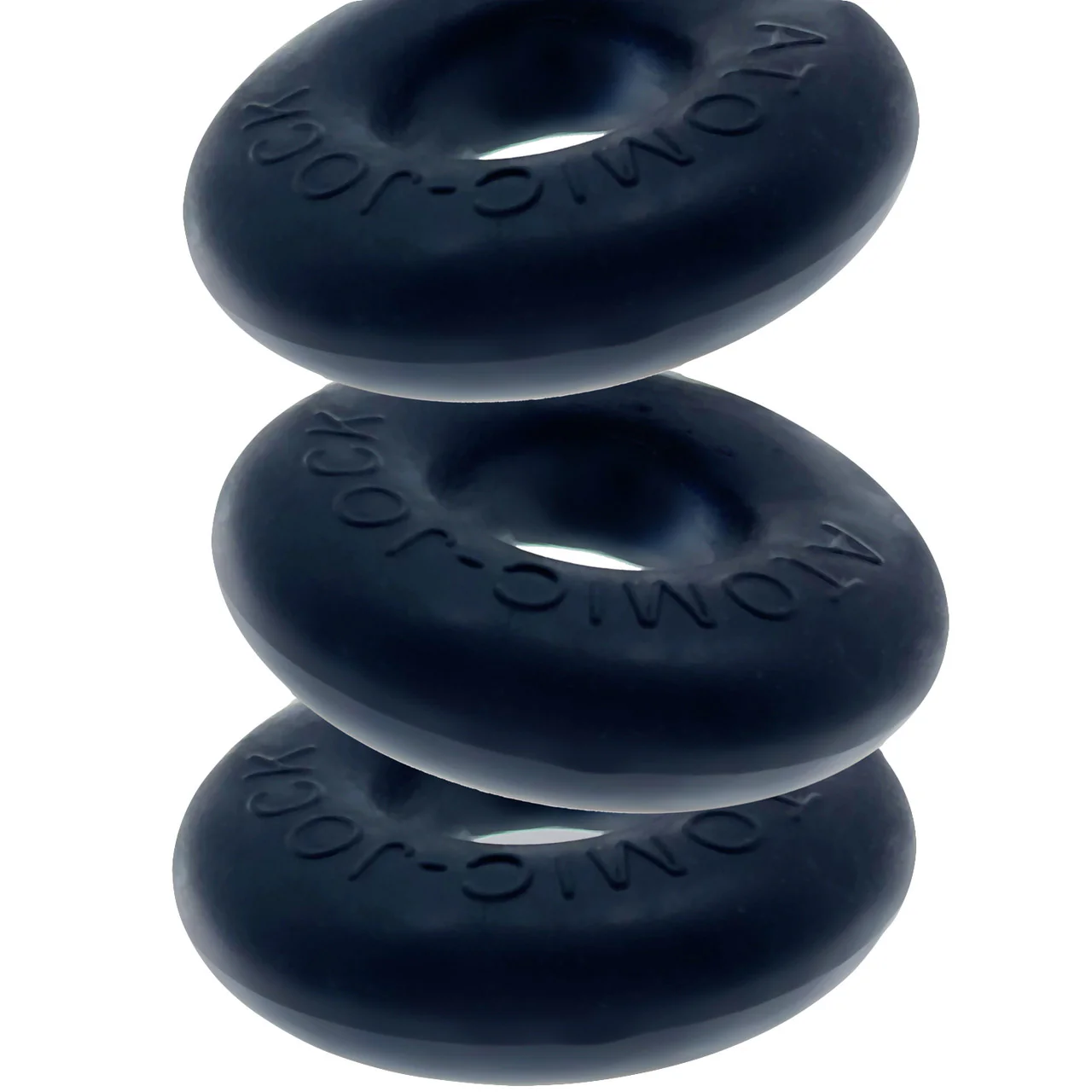 Oxballs Ringer Stretchy Cock Ring Set of 3 - Night Black - Image 4
