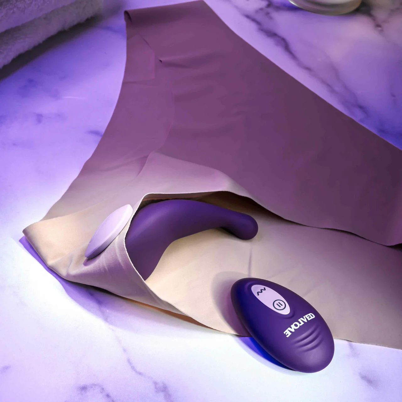 Panty Party Rechargeable Silicone Magnetic Panty Vibrator With Remote By Evolved Novelties - Purple - Image 10