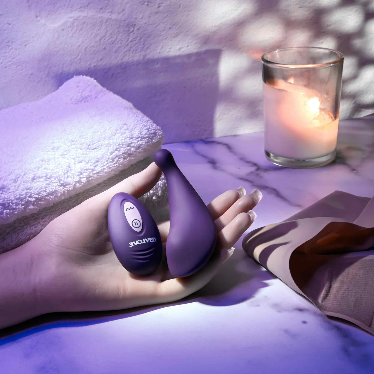 Panty Party Rechargeable Silicone Magnetic Panty Vibrator With Remote By Evolved Novelties - Purple - Image 12