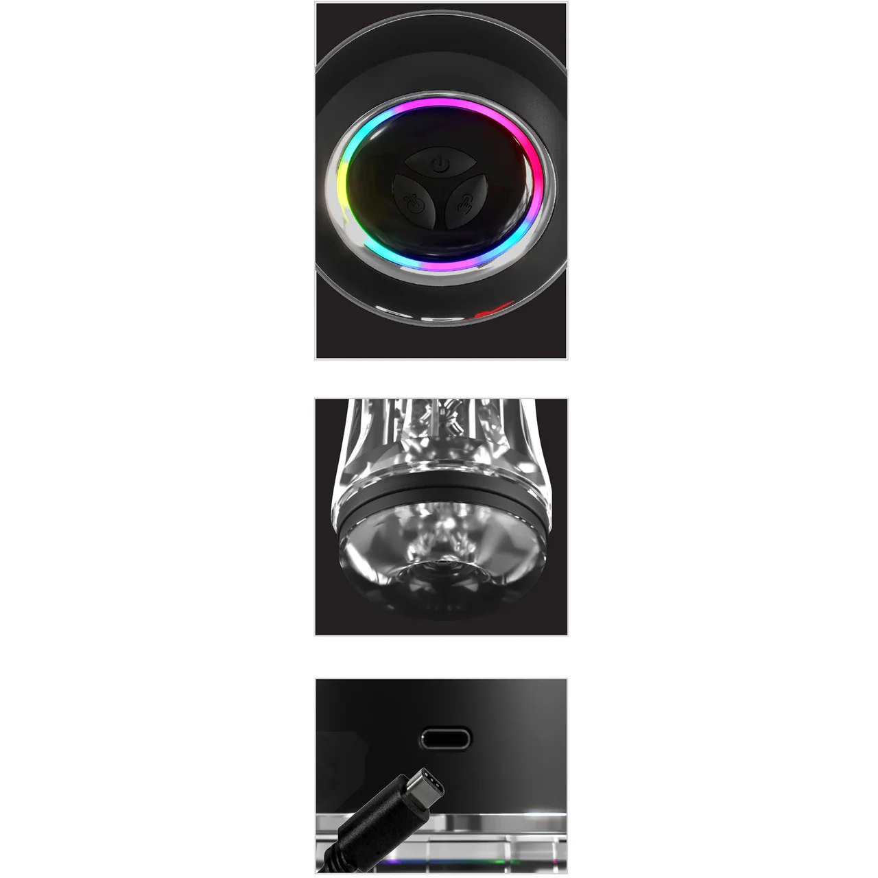 PDX Elite ViewTube Pro See-Thru Stroker Penis Masturbator By Pipedream - Image 3