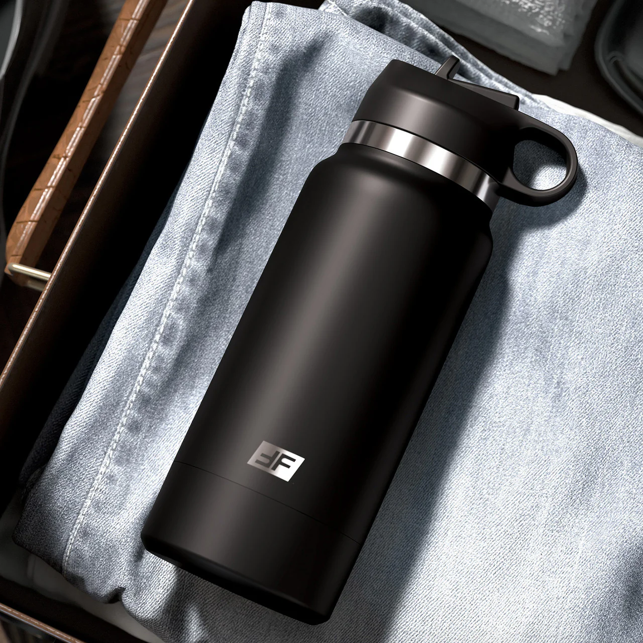 PDX Plus Fap Flask Thrill Seeker Discreet Water Bottle Penis Stroker By Pipedream - Frosted - Image 4