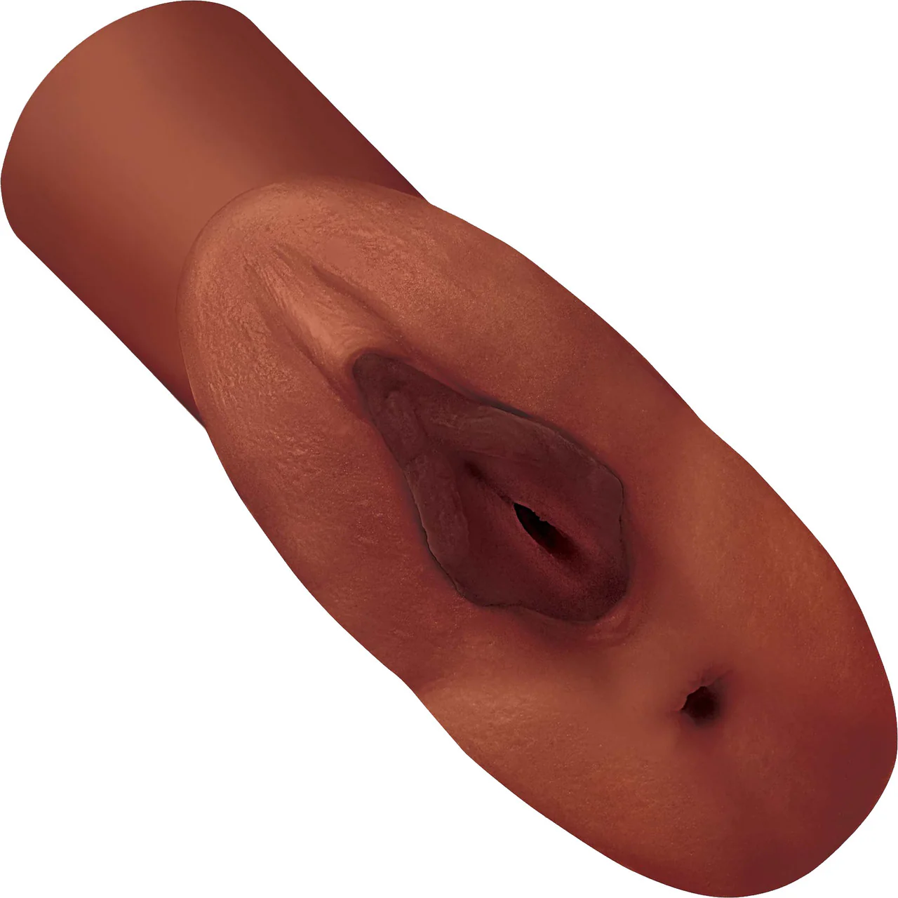 PDX Plus Perfect Pussy Double Stroker Penis Stimulator By Pipedream - Chocolate - Image 2