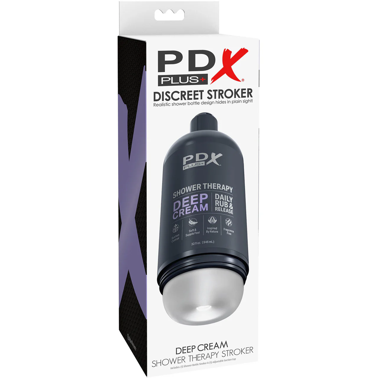 PDX Plus Shower Therapy Deep Cream Discreet Penis Stroker By Pipedream - Frosted - Image 6