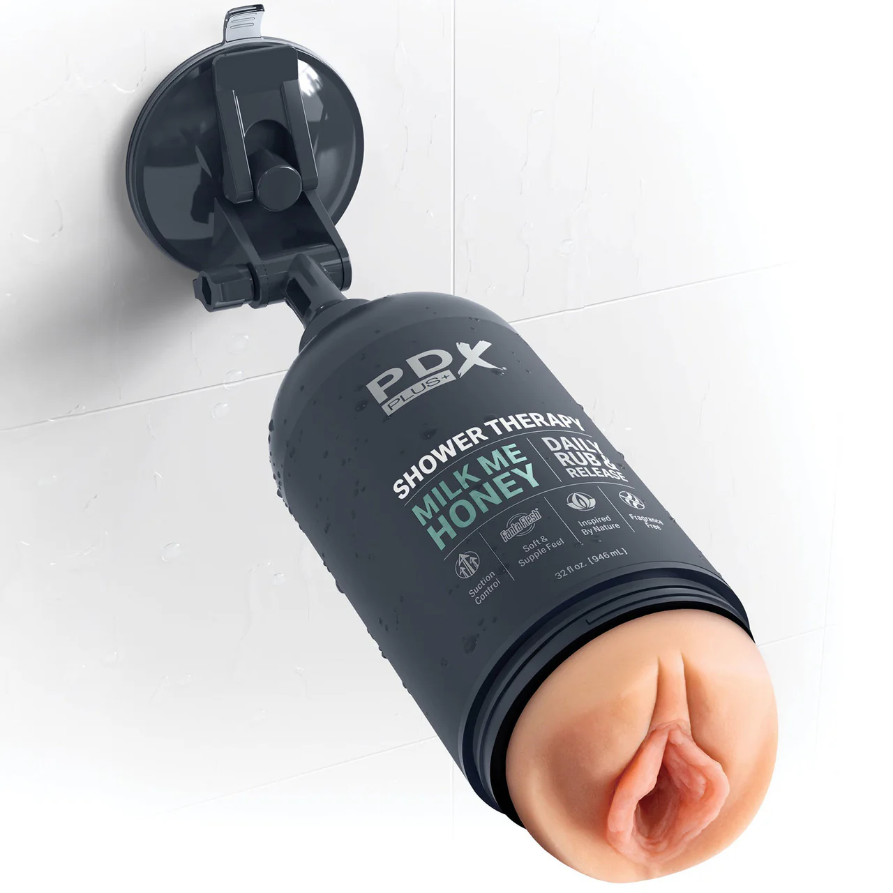 PDX Plus Shower Therapy Milk Me Honey Discreet Penis Stroker By Pipedream - Vanilla - Image 4