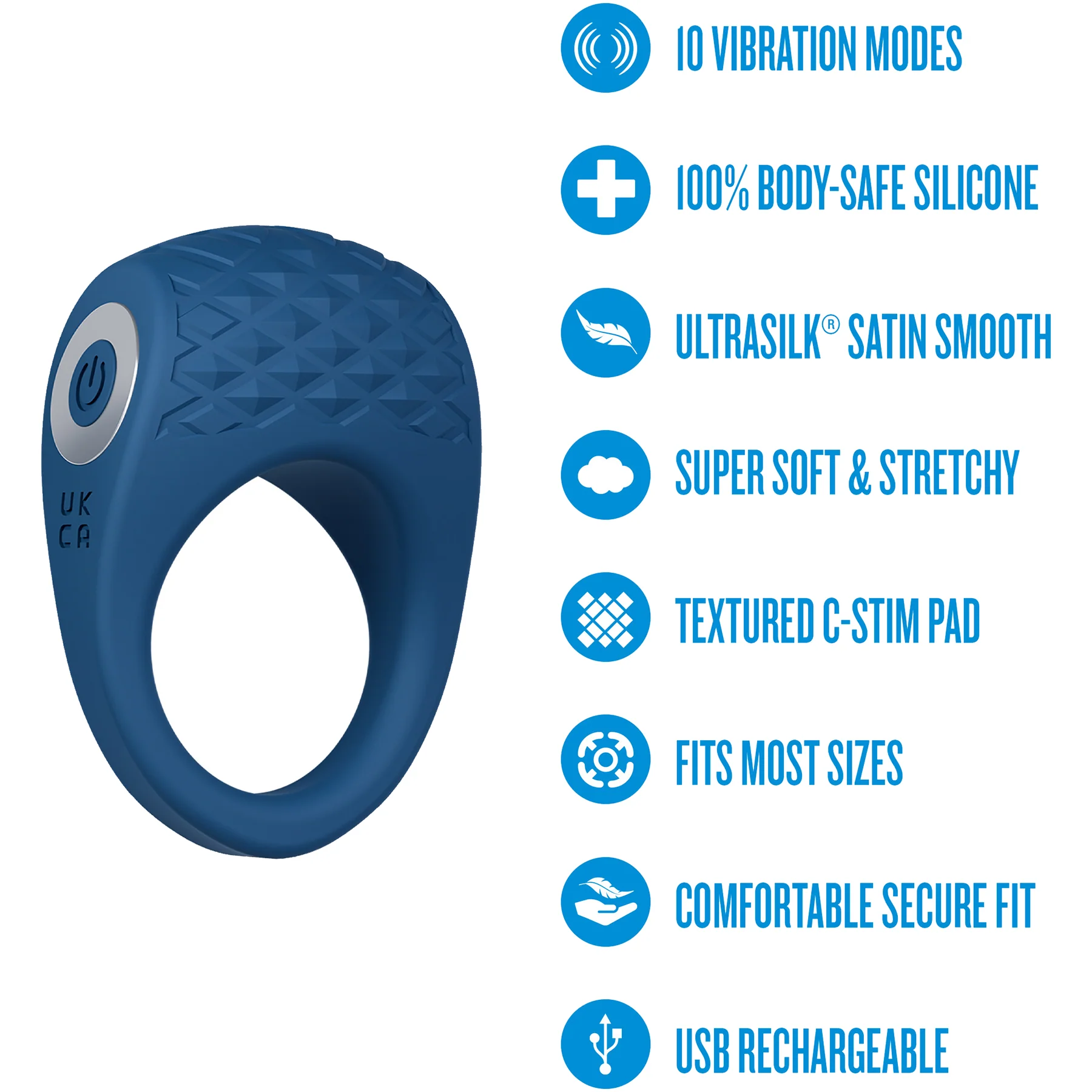 Performance Plus Flex Pro Vibrating Silicone Cock Ring By Blush - Image 13