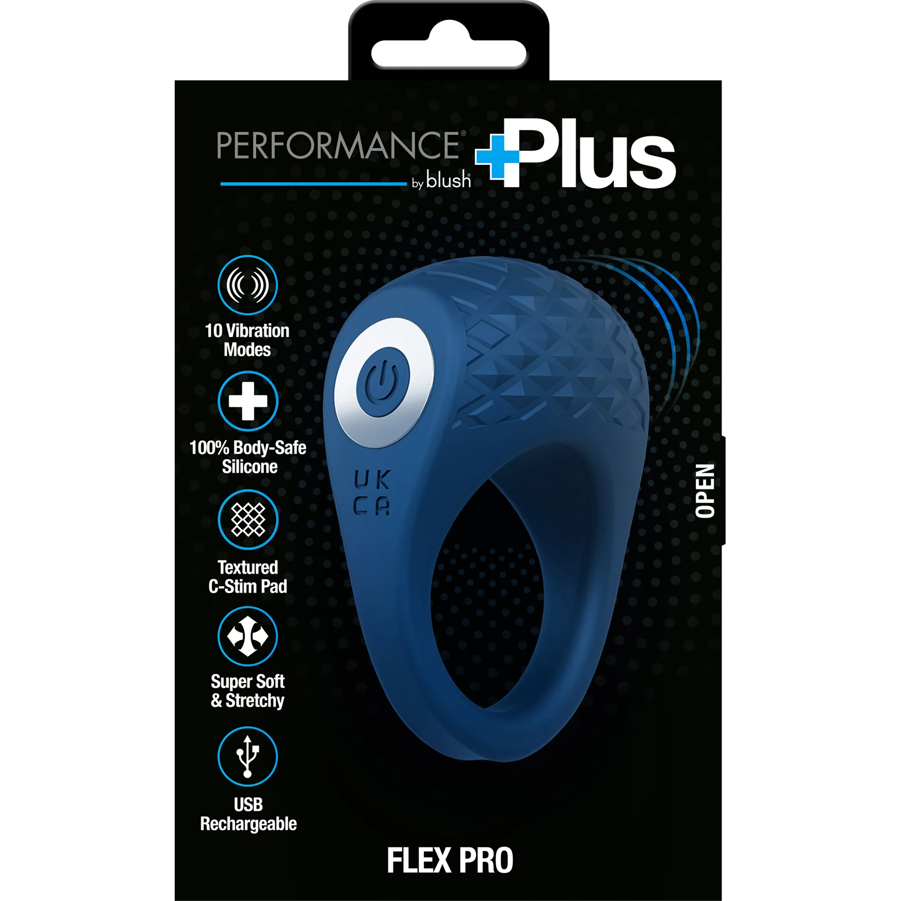 Performance Plus Flex Pro Vibrating Silicone Cock Ring By Blush - Image 16