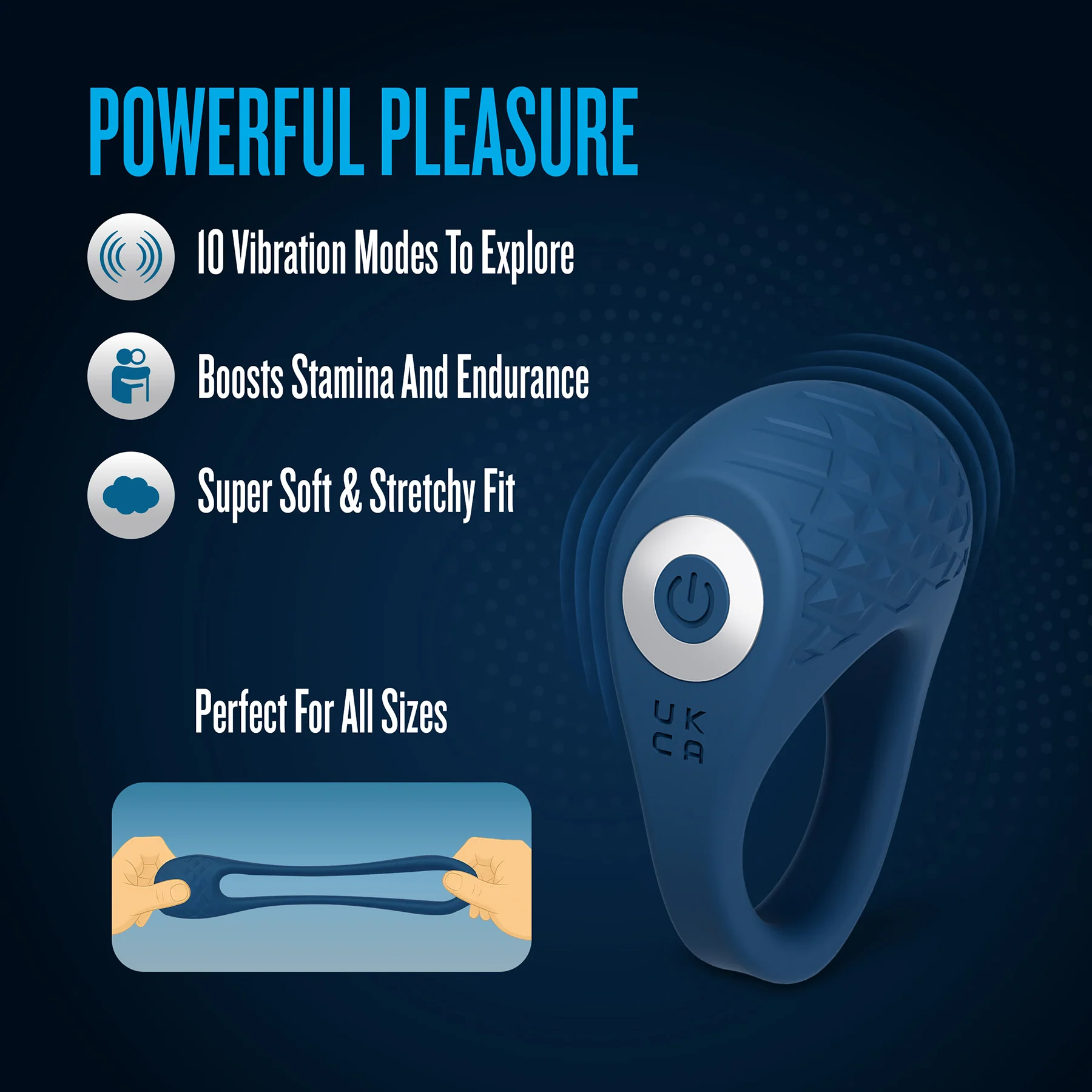 Performance Plus Flex Pro Vibrating Silicone Cock Ring By Blush - Image 6