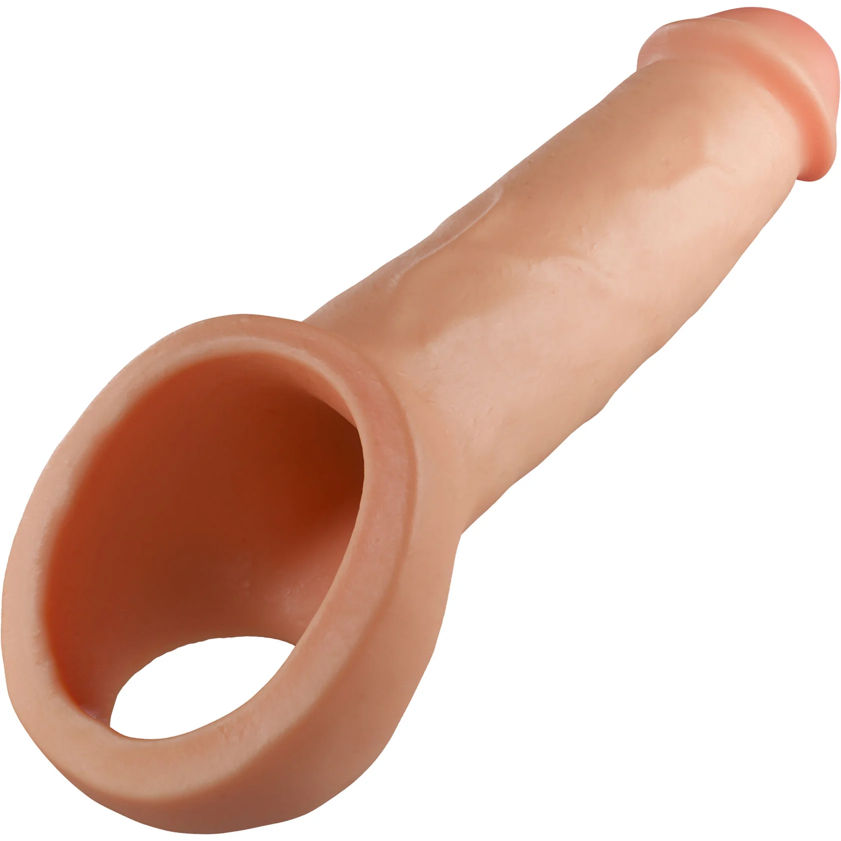 Performance Plus Silicone Realistic Penis Extender Sleeve With Ball Strap By Blush - Image 7