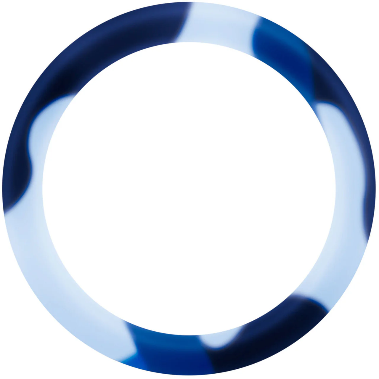 Performance Silicone Camo Cock Ring By Blush Novelties - Blue Camouflage - Image 2