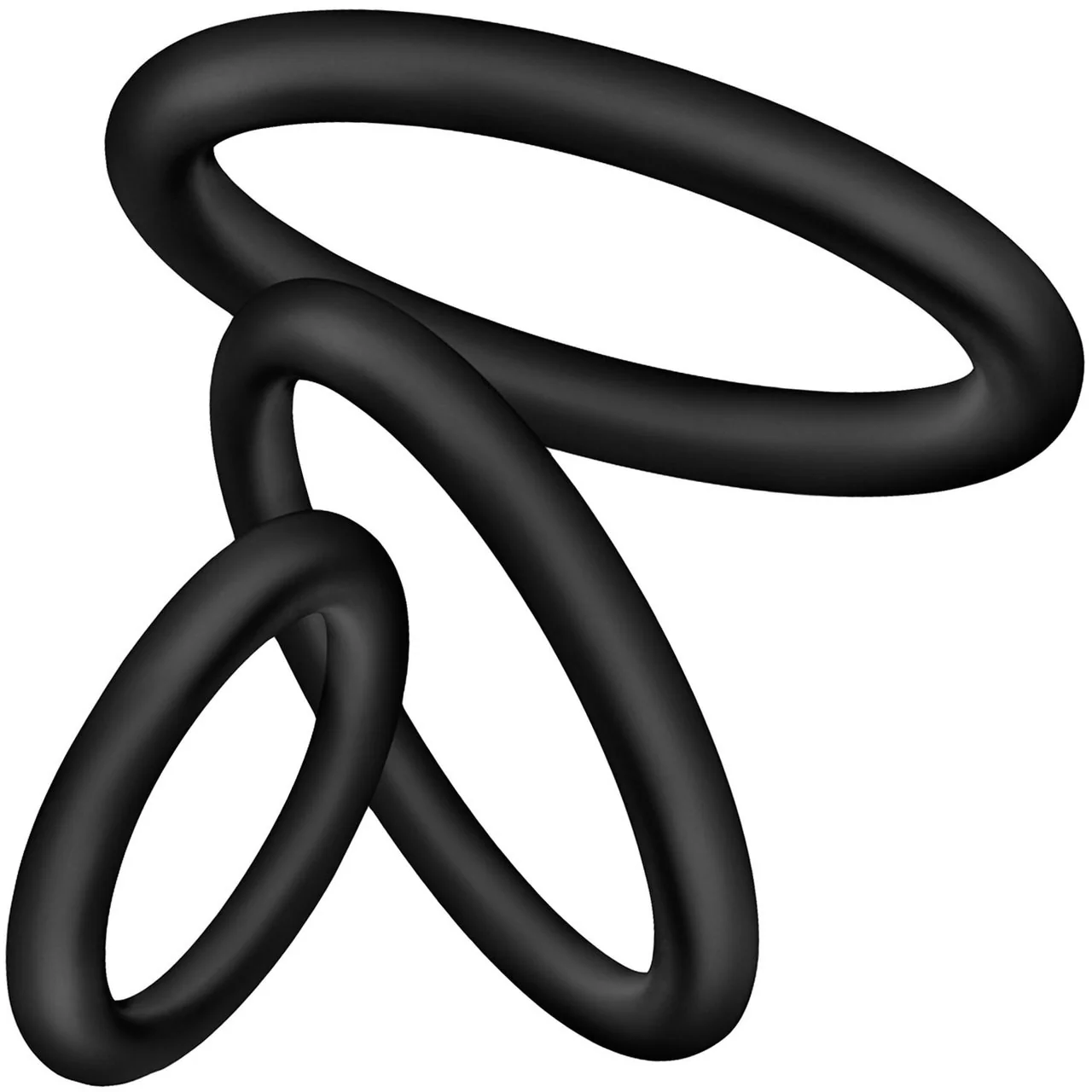 Performance VS4 Pure Premium Silicone Cock Rings By Blush Novelties - Black - Image 4