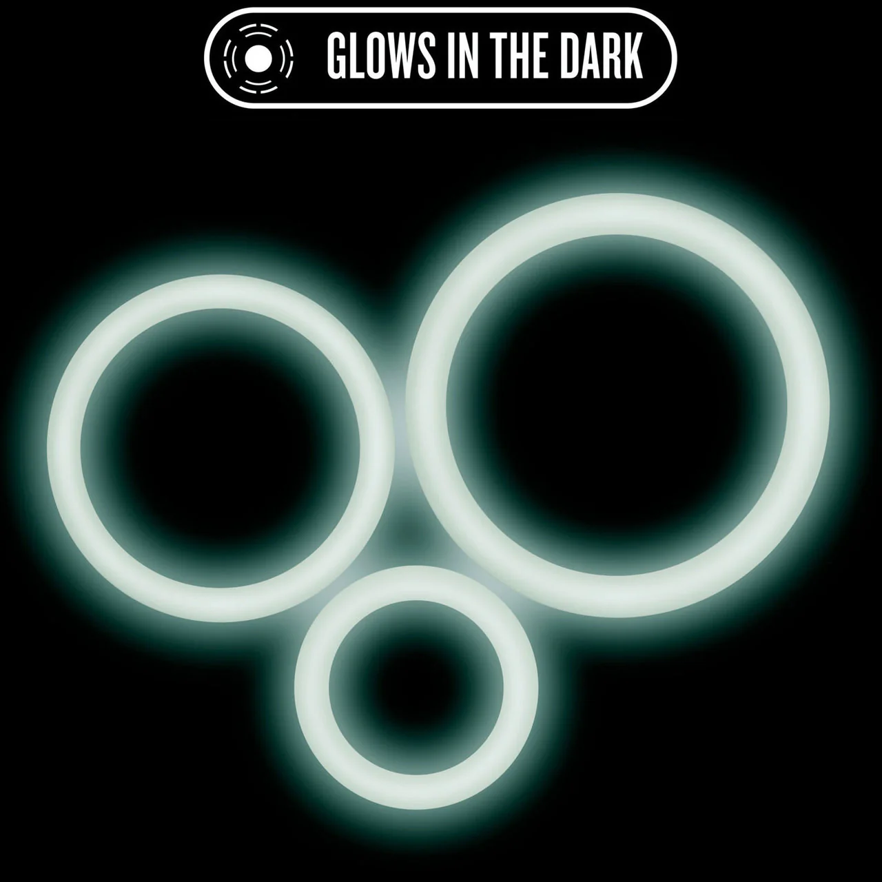 Performance VS4 Pure Premium Silicone Cock Rings By Blush Novelties - Glow-In-The-Dark White - Image 4